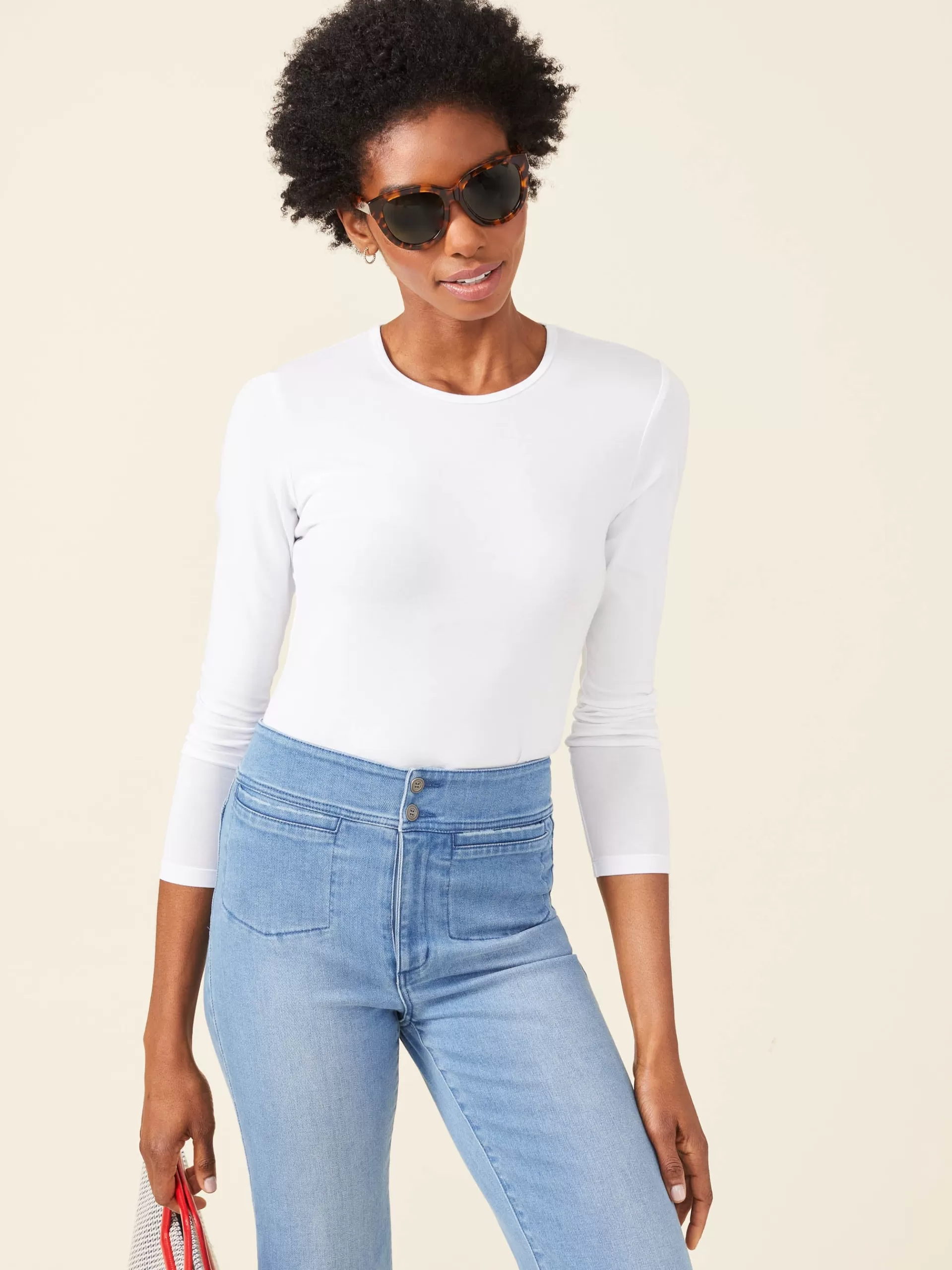 Cheap J. McLaughlin Allie Long Sleeve Tee White