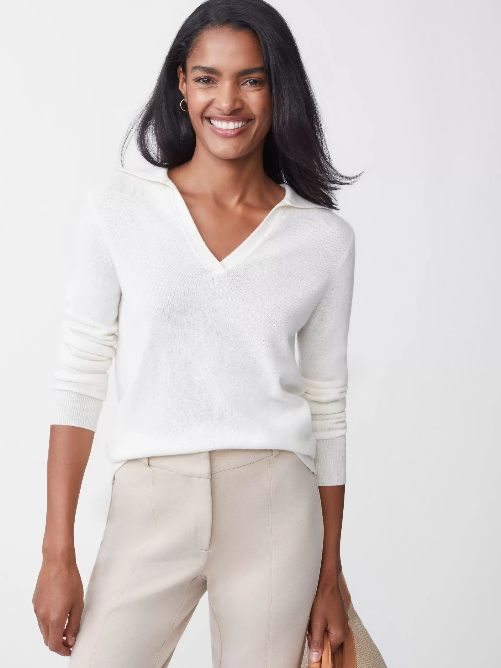 Clearance J. McLaughlin Alyce Cashmere Sweater Ivory