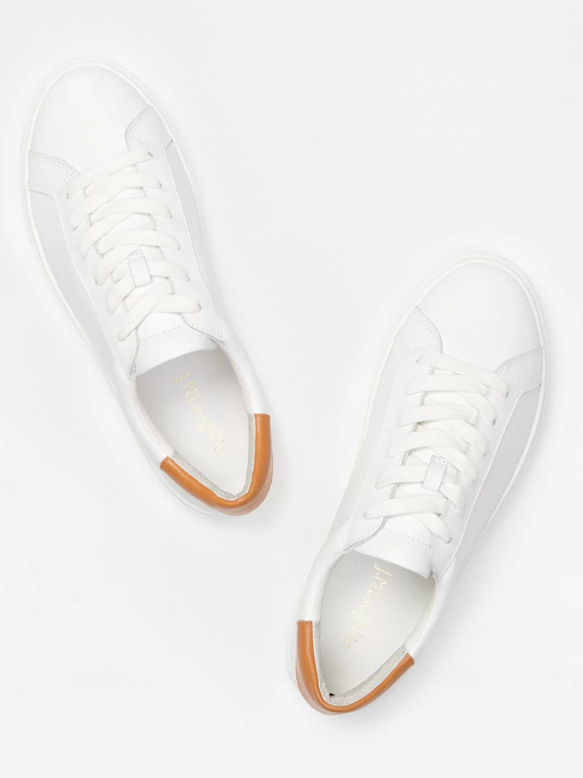 Hot J. McLaughlin Angelique Leather Sneakers White