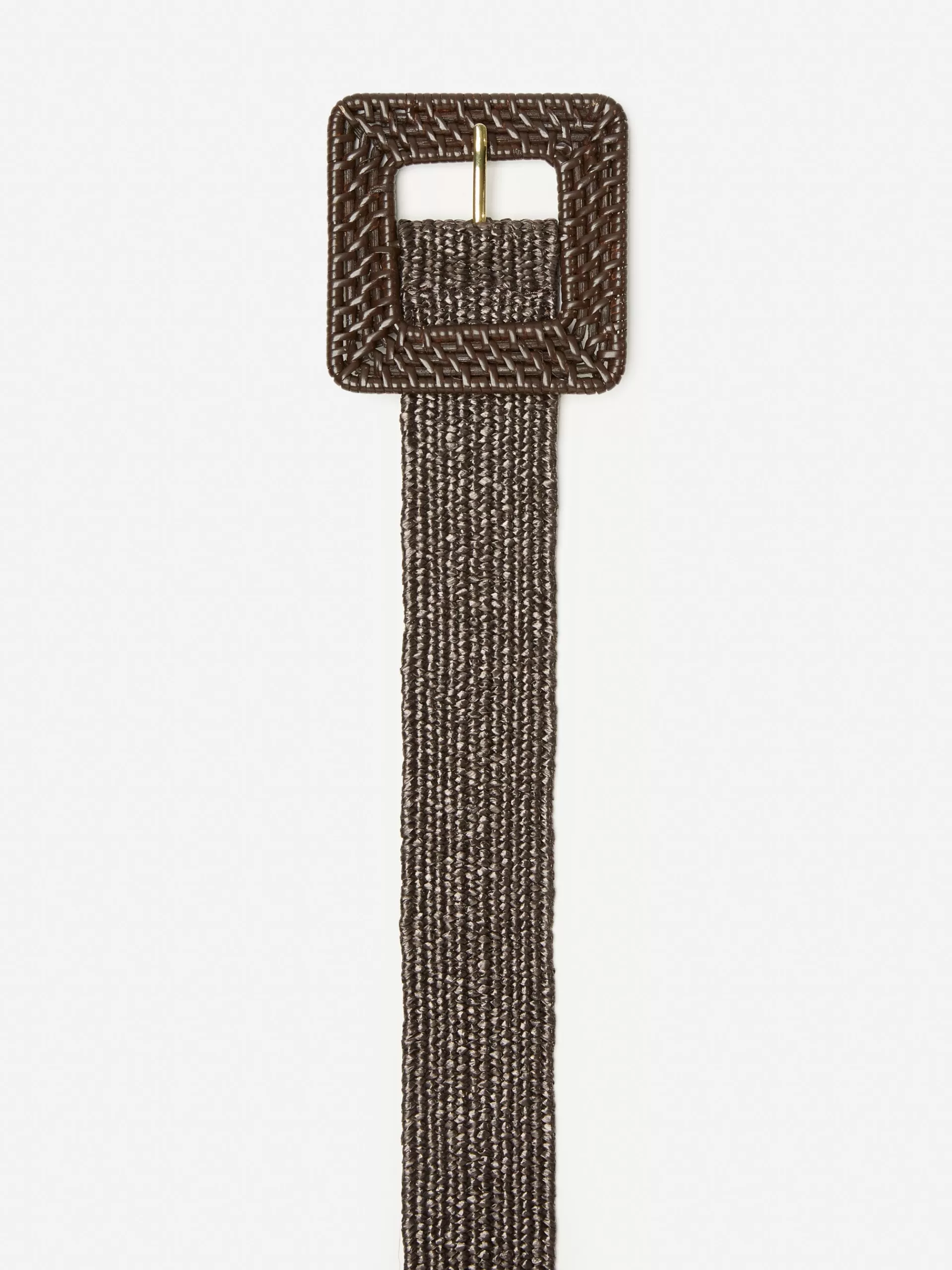 Hot J. McLaughlin Ariella Raffia Belt Dark Brown