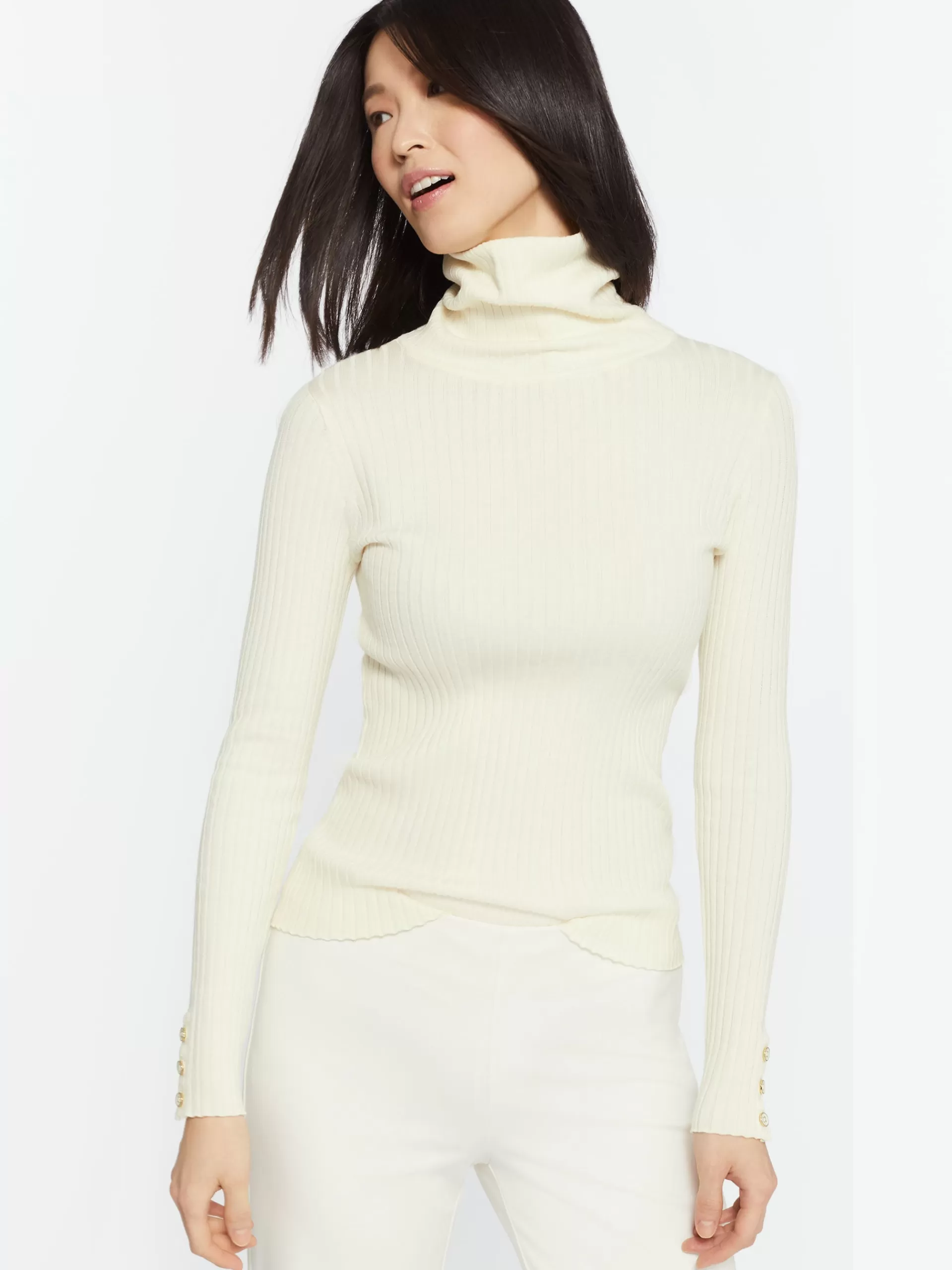 Hot J. McLaughlin Arlette Turtleneck Egret White