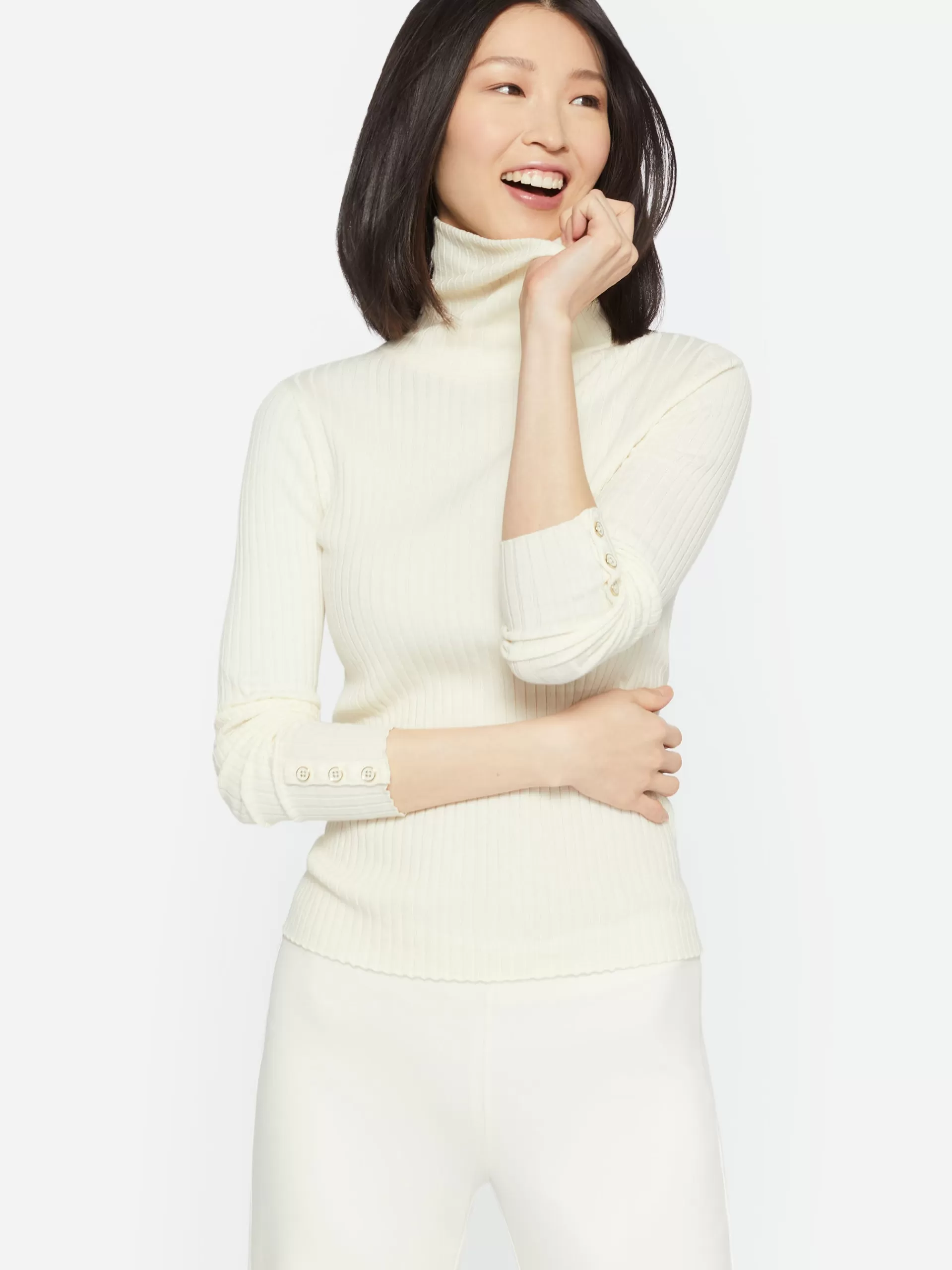 Hot J. McLaughlin Arlette Turtleneck Egret White