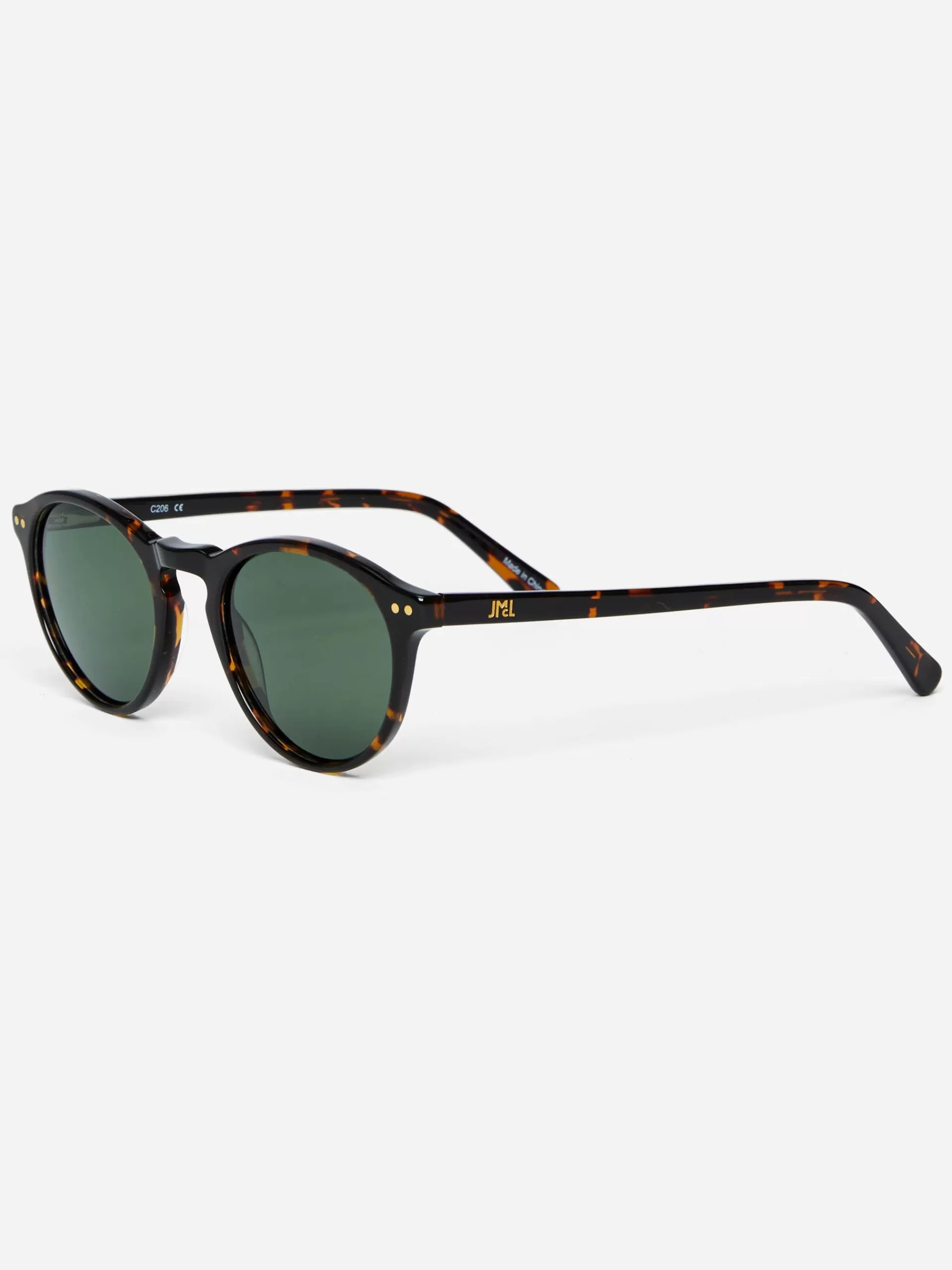 Cheap J. McLaughlin Bartleby Sunglasses Dark Tortoise/Green