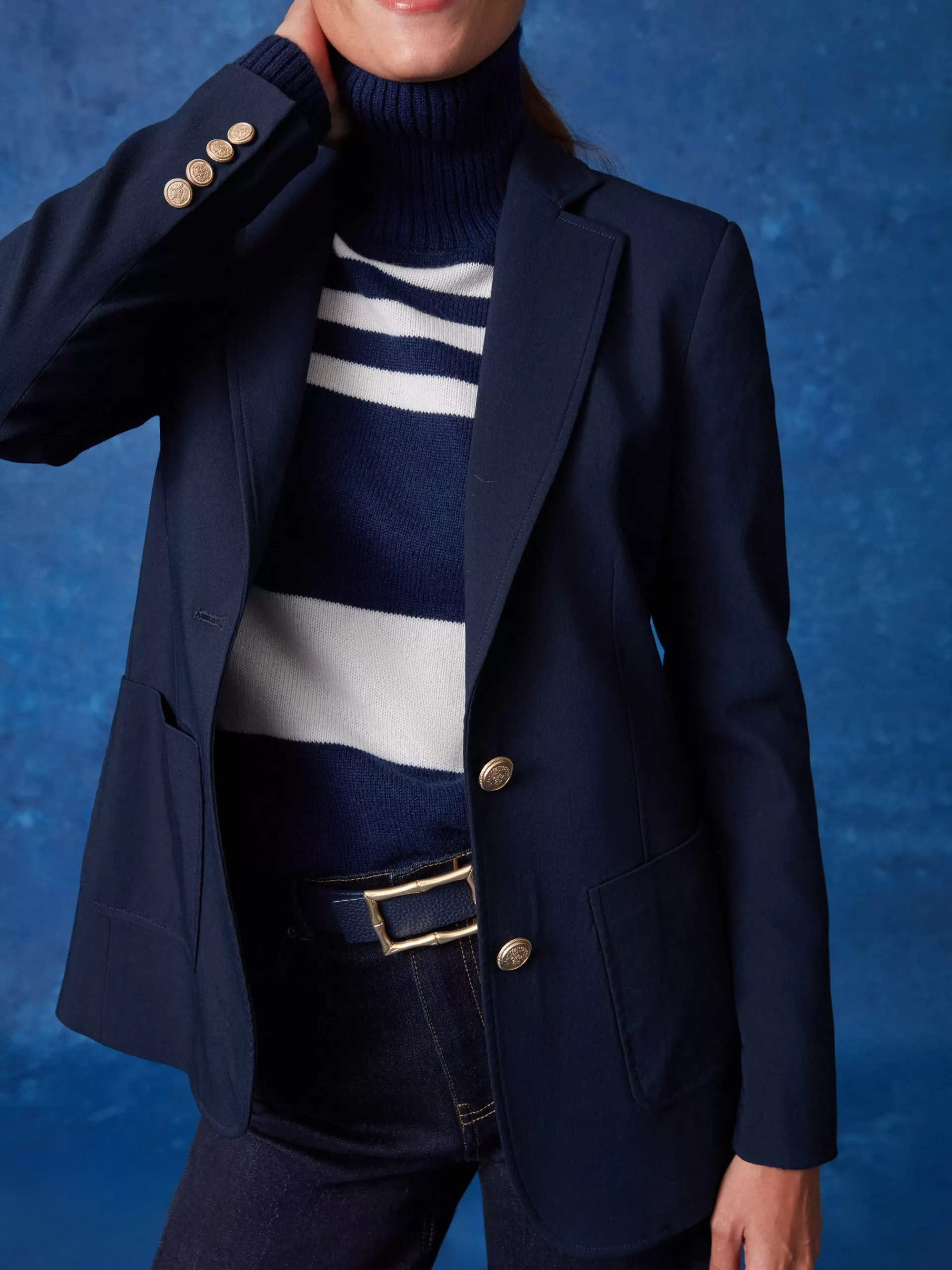 Shop J. McLaughlin Benji Blazer Winter Navy