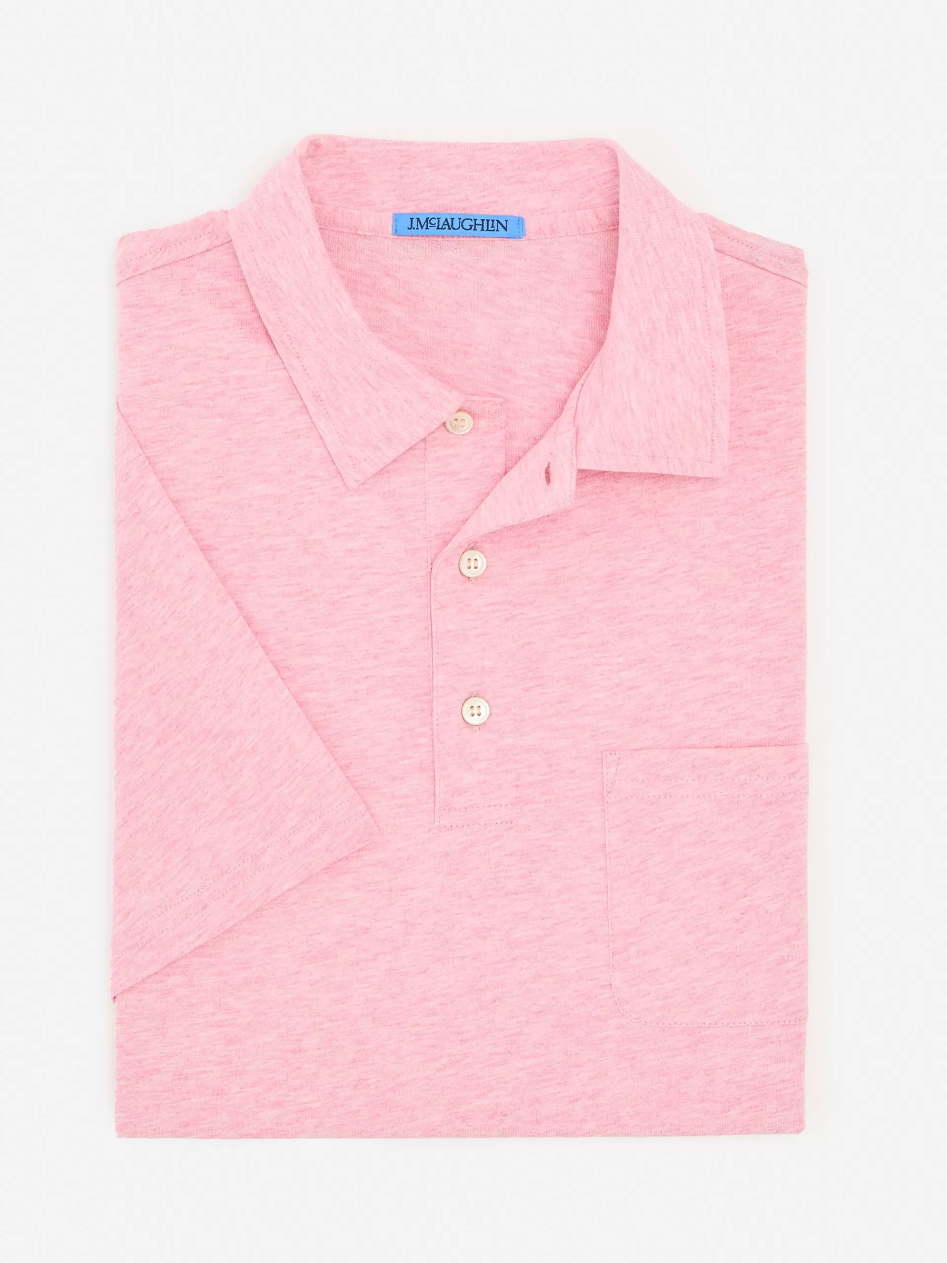 Hot J. McLaughlin Callahan Cotton Polo Heather Pink