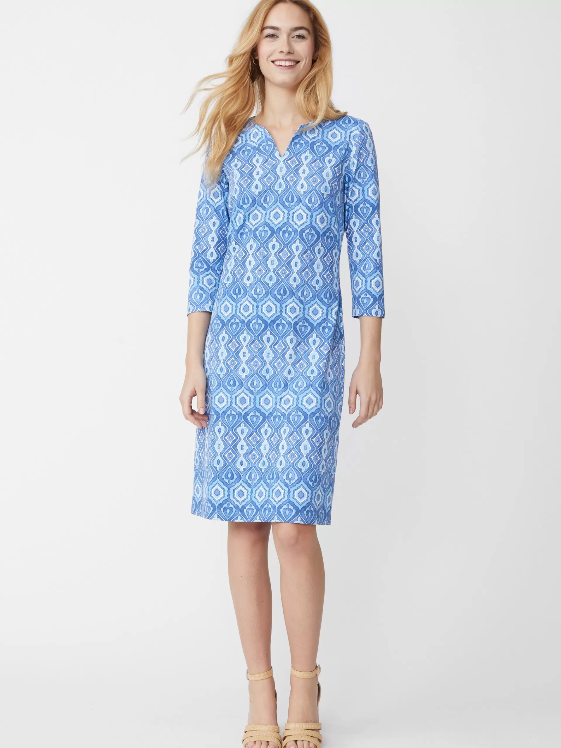 Best Sale J. McLaughlin Carly Dress In Lantern Pop Blue/Aqua