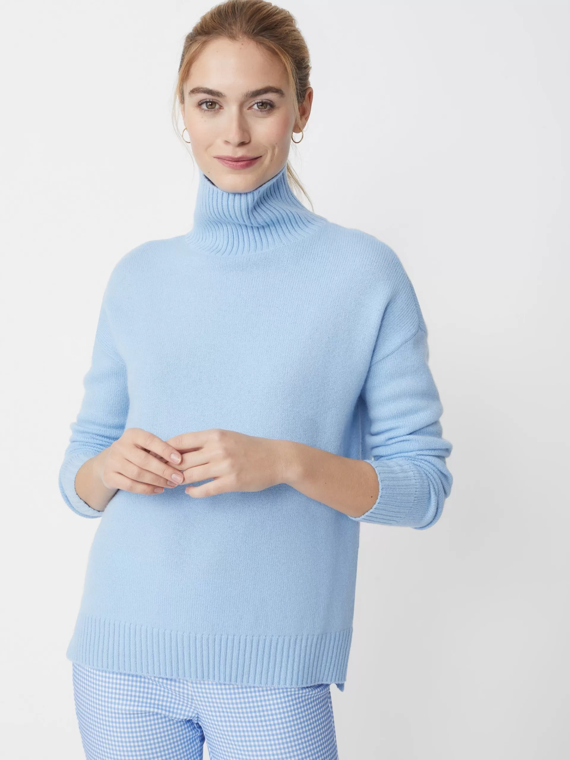 Best J. McLaughlin Clara Cashmere Turtleneck Light Blue