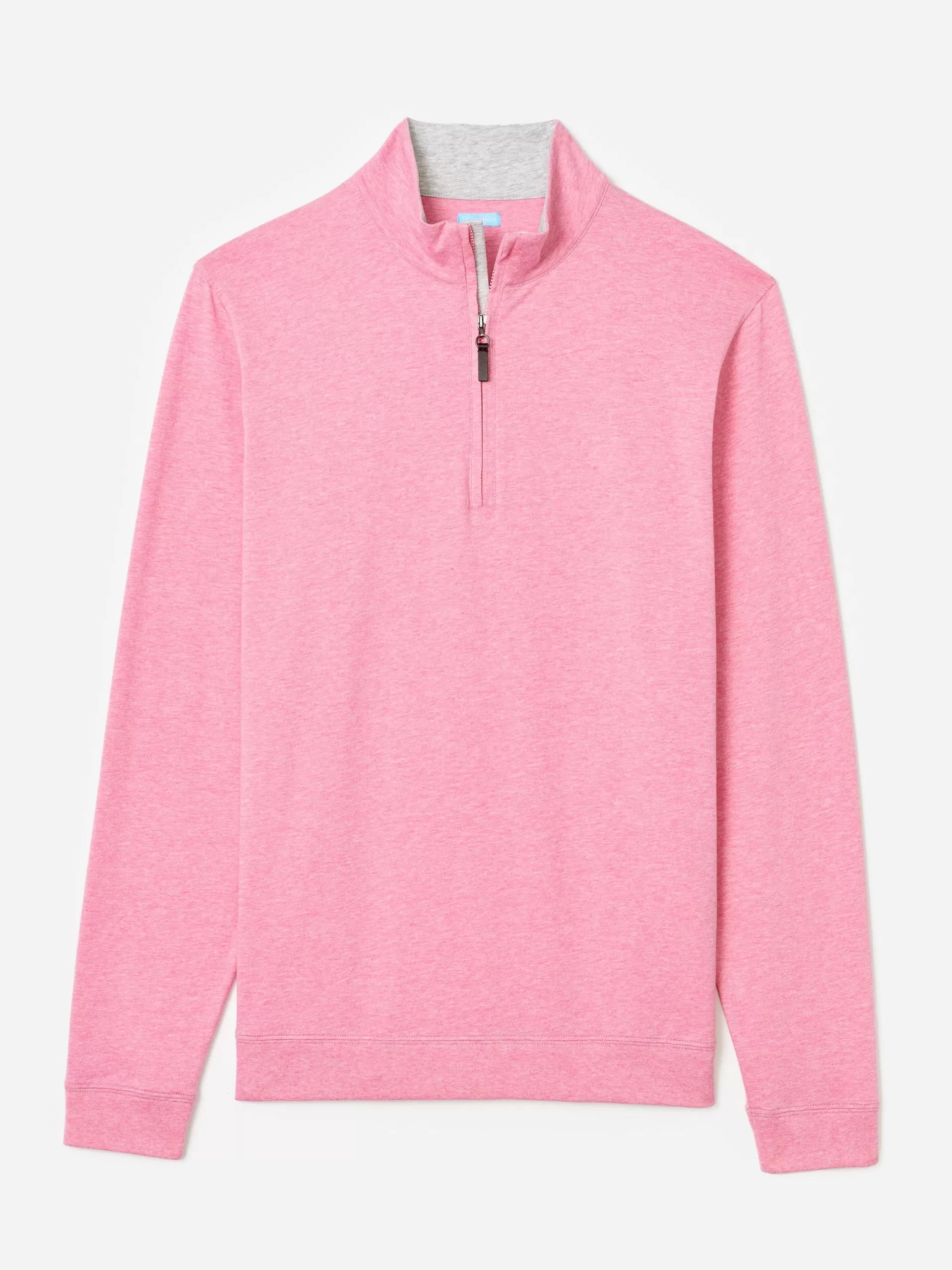 Best Sale J. McLaughlin Clermont Cotton 1/4 Zip Heather Pink