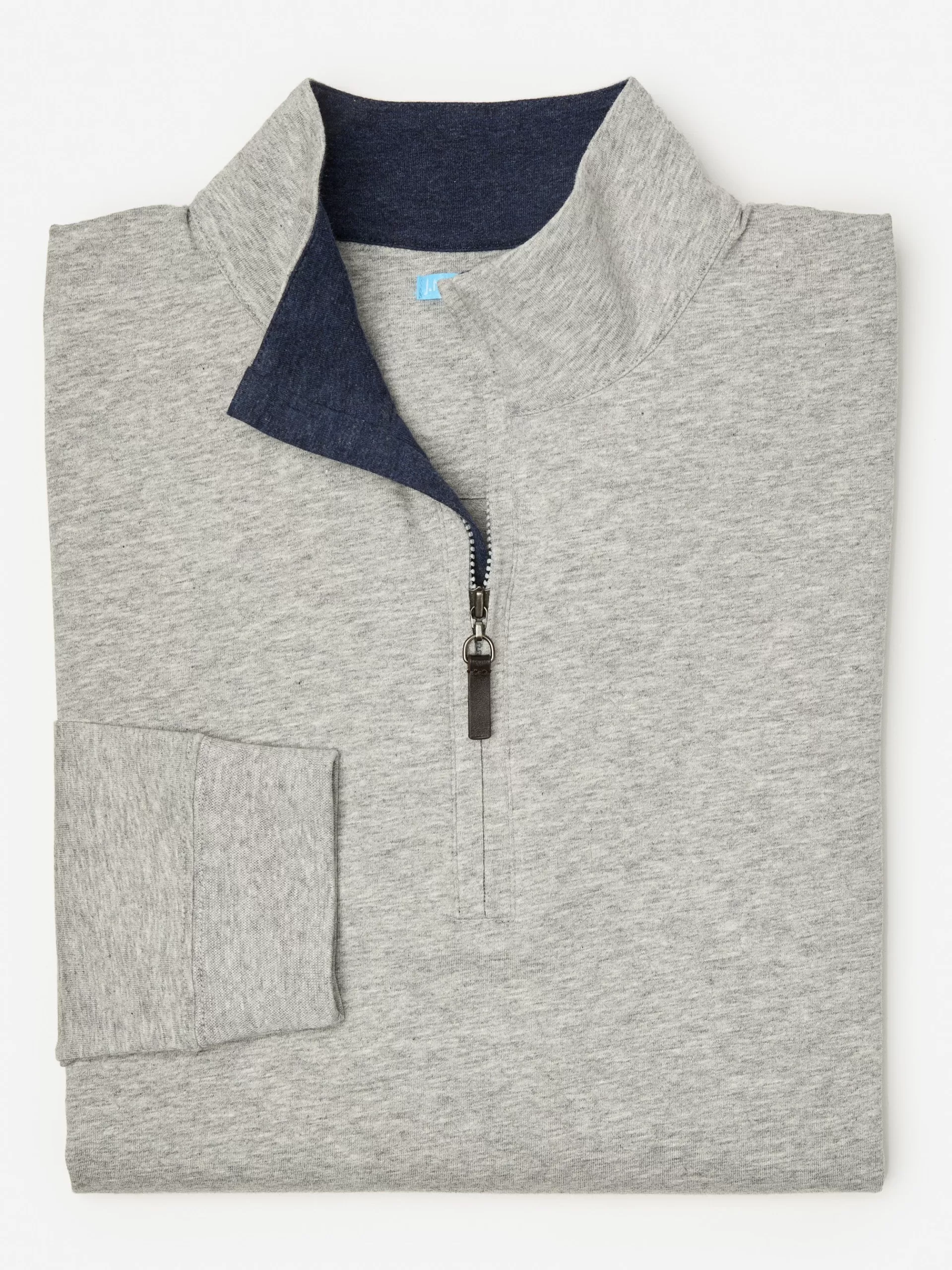 Shop J. McLaughlin Clermont Cotton 1/4 Zip Heather Grey