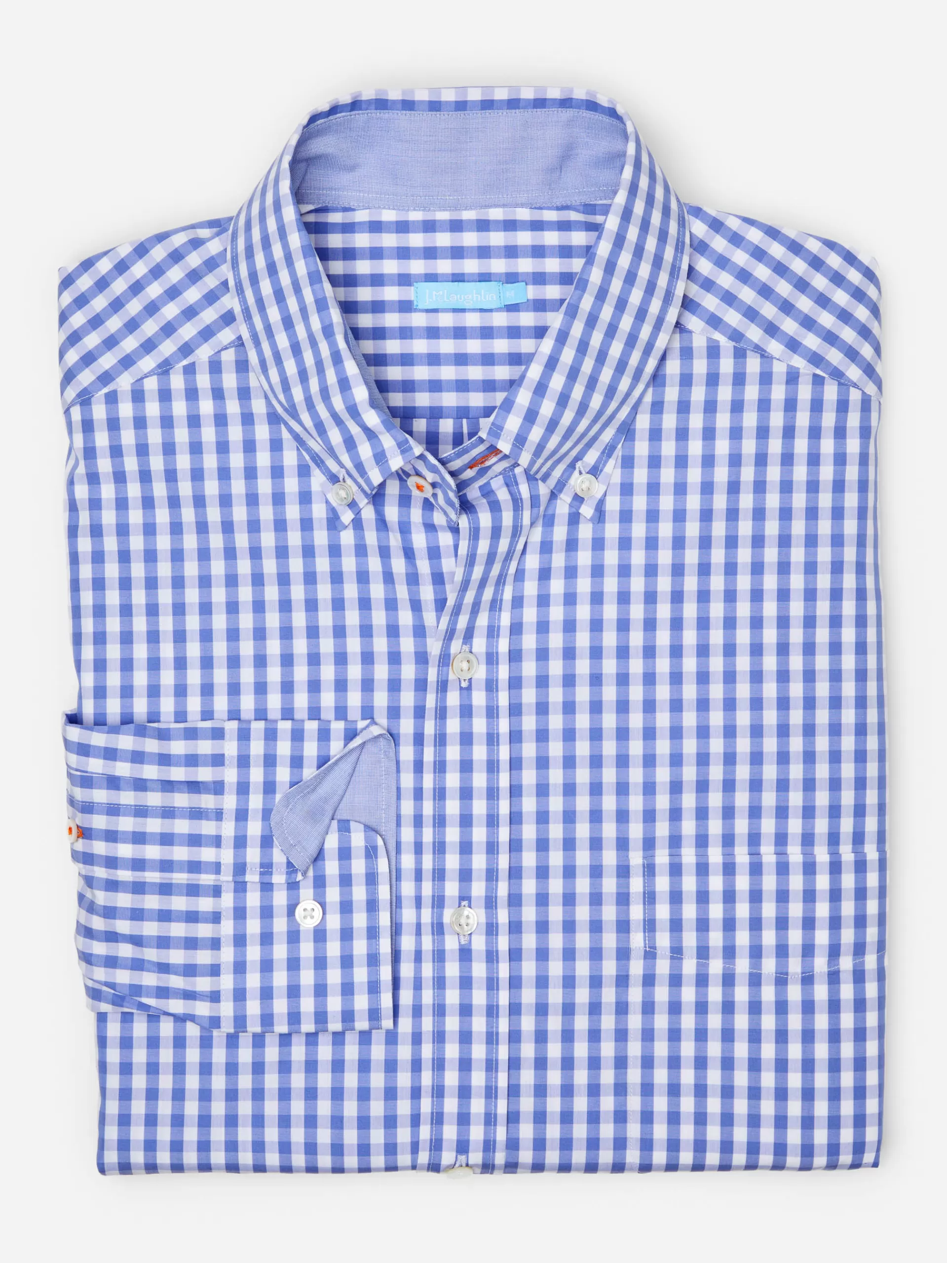 Cheap J. McLaughlin Collis Classic Fit Shirt In Gingham Blue/White