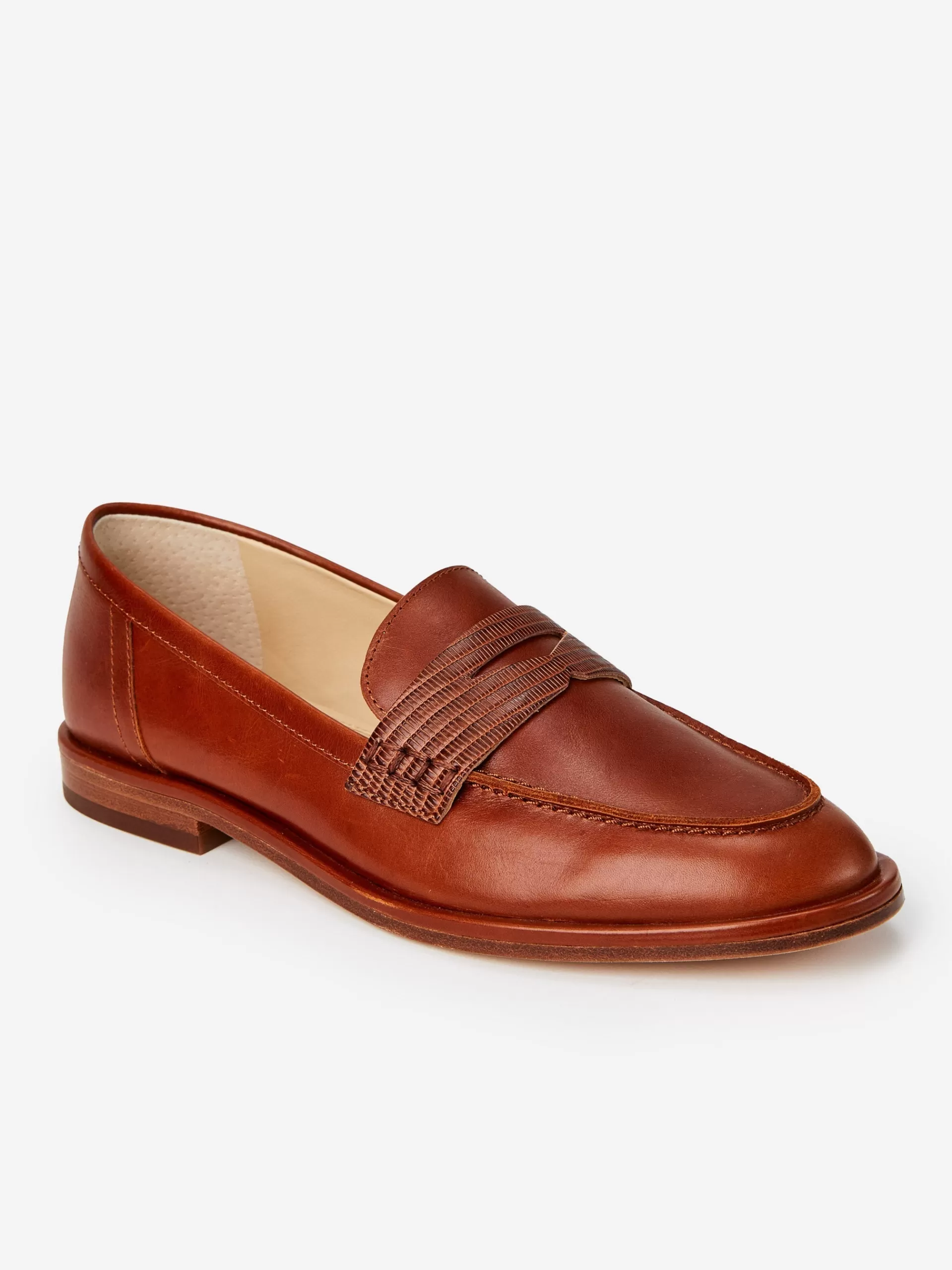 Discount J. McLaughlin Concetta Leather Loafers Toasted Nutmeg/Brown