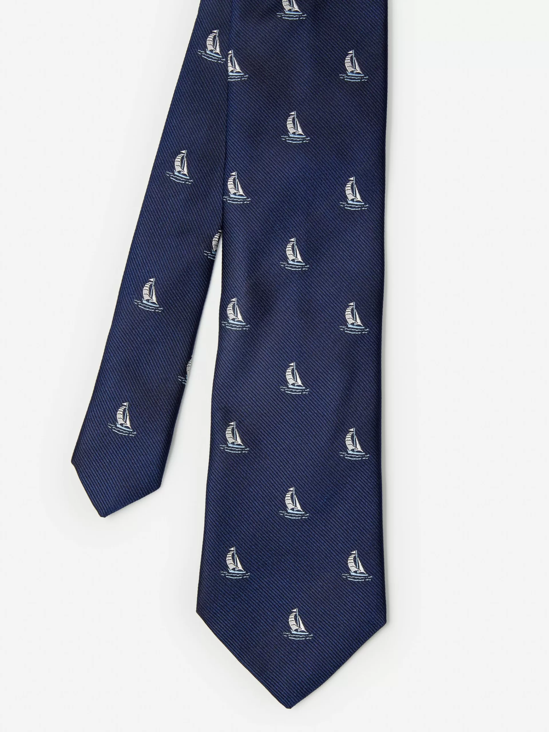 Flash Sale J. McLaughlin Cotton Silk Tie In Sailboat Navy