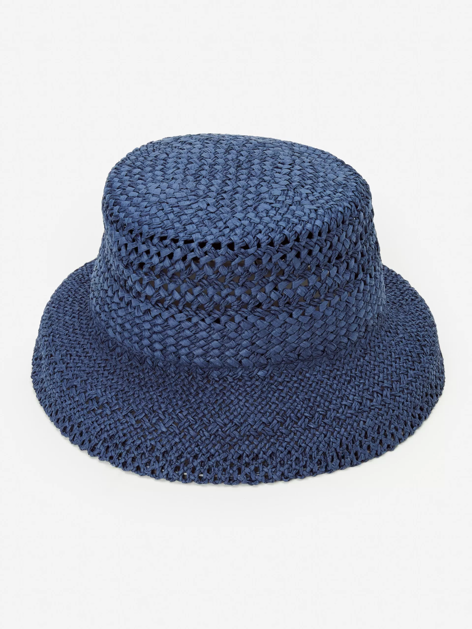 Clearance J. McLaughlin Delia Straw Bucket Hat Denim