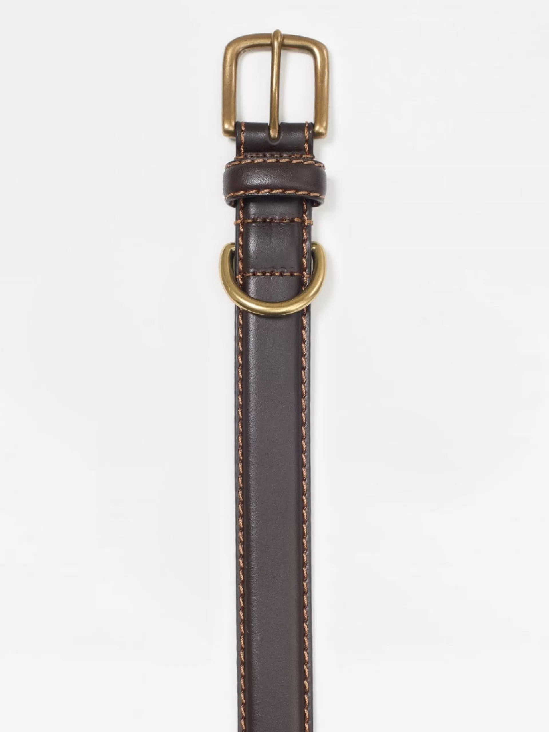 Shop J. McLaughlin Dome Leather Belt DarkBrown