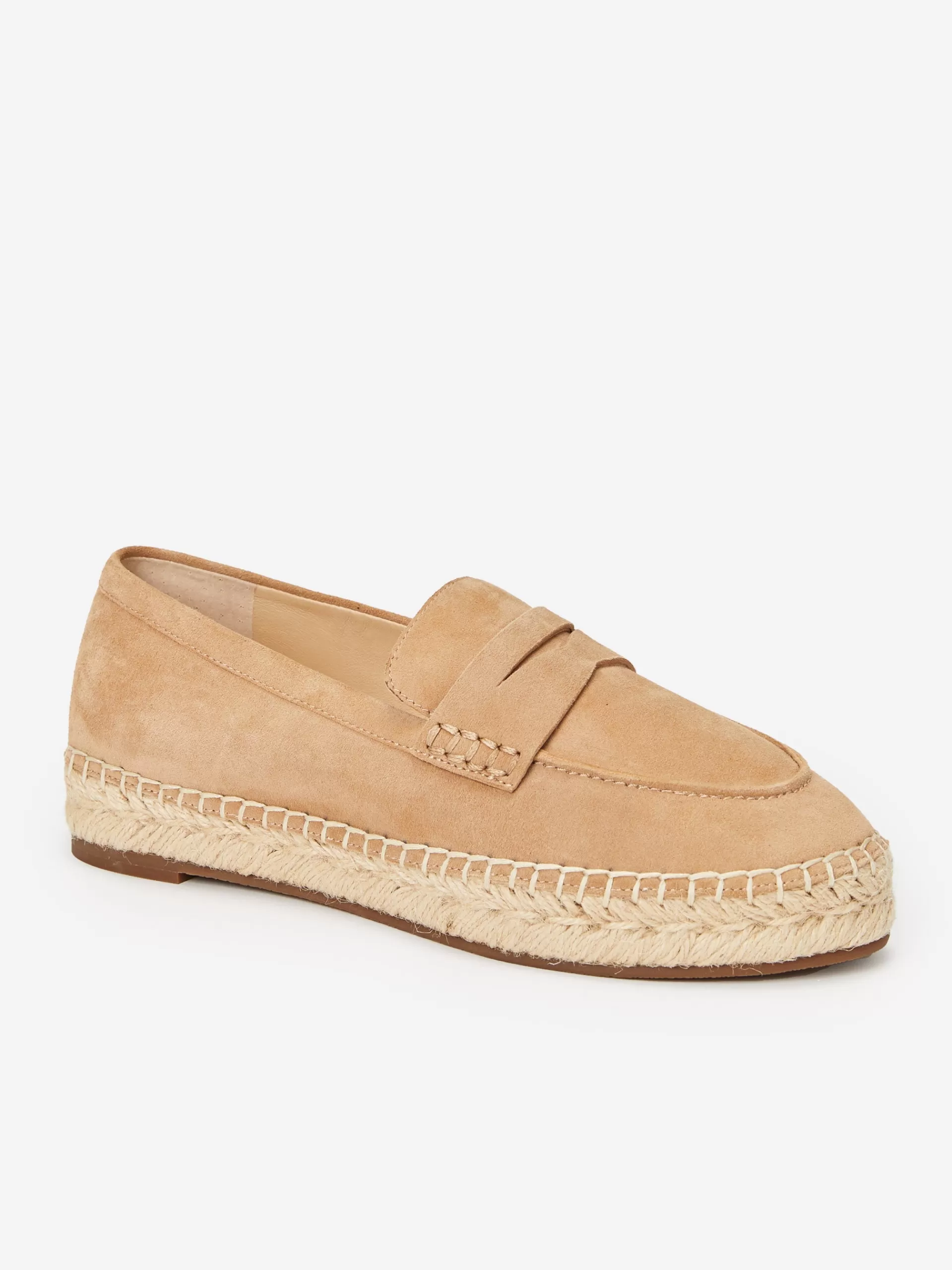 Best Sale J. McLaughlin Edalene Suede Espadrille Loafers Golden Caramel