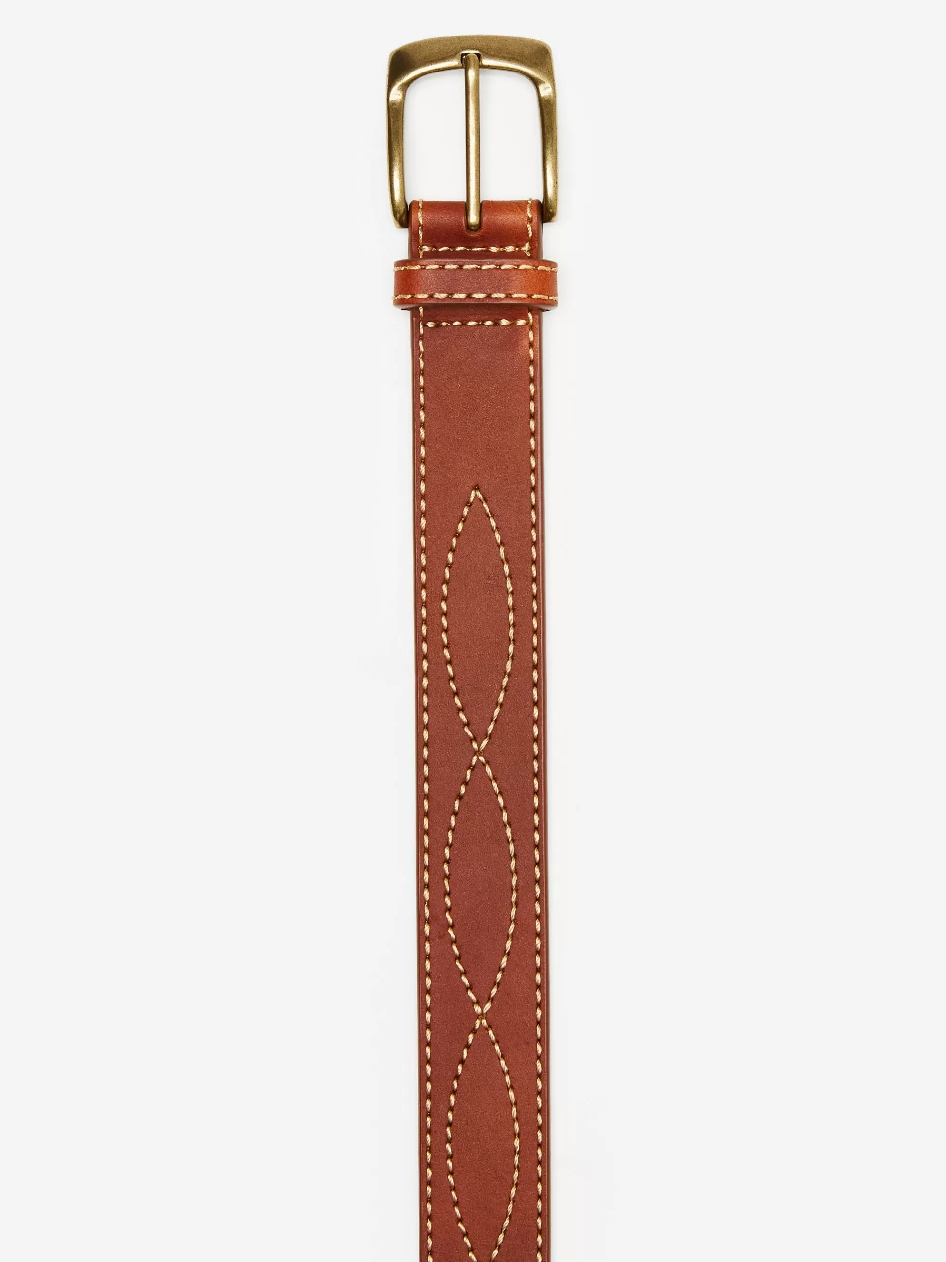 Flash Sale J. McLaughlin Embroidered Leather Belt Brown