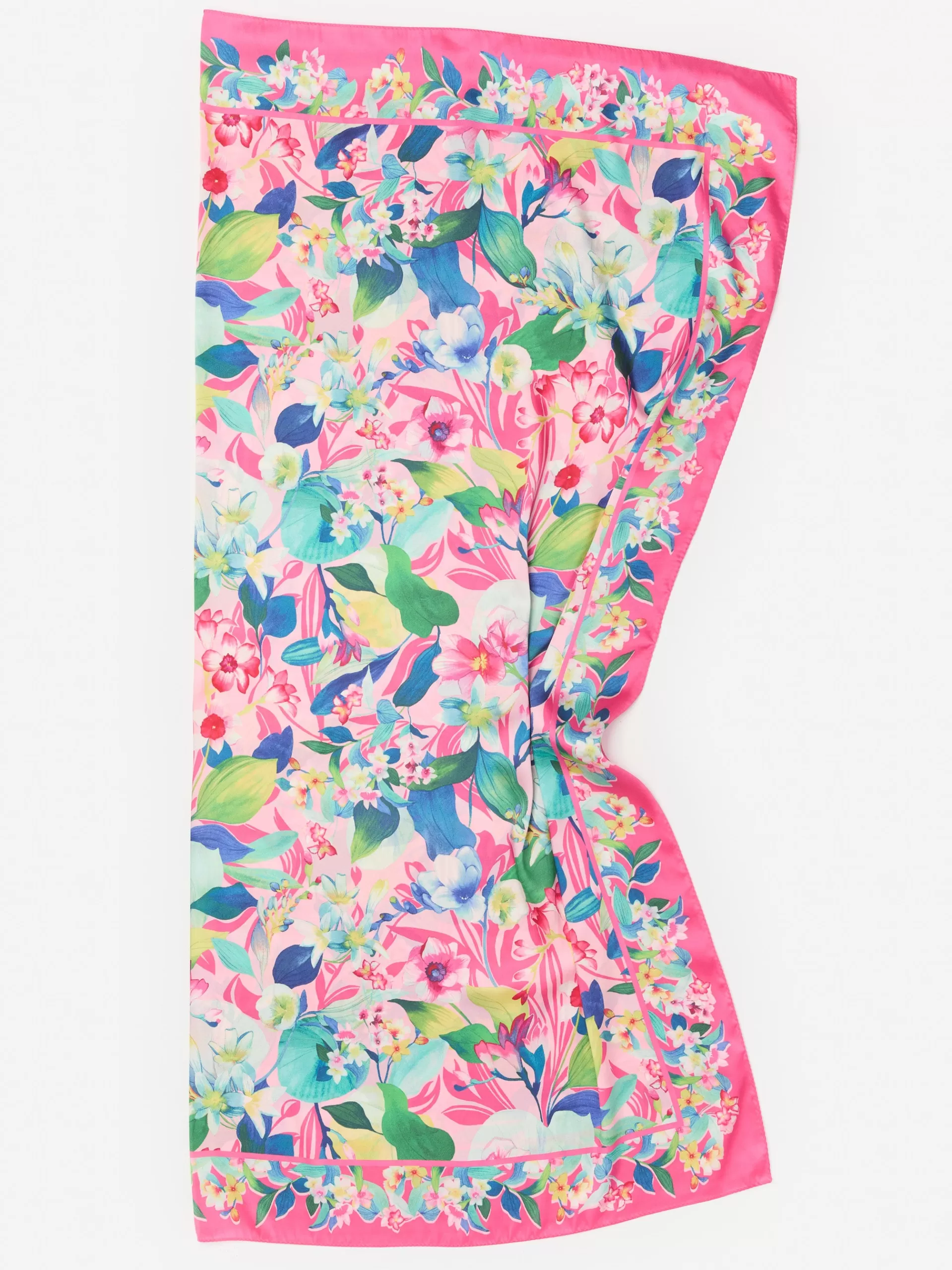 Cheap J. McLaughlin Gemma Scarf In Floral Reef Border Pink/Multi