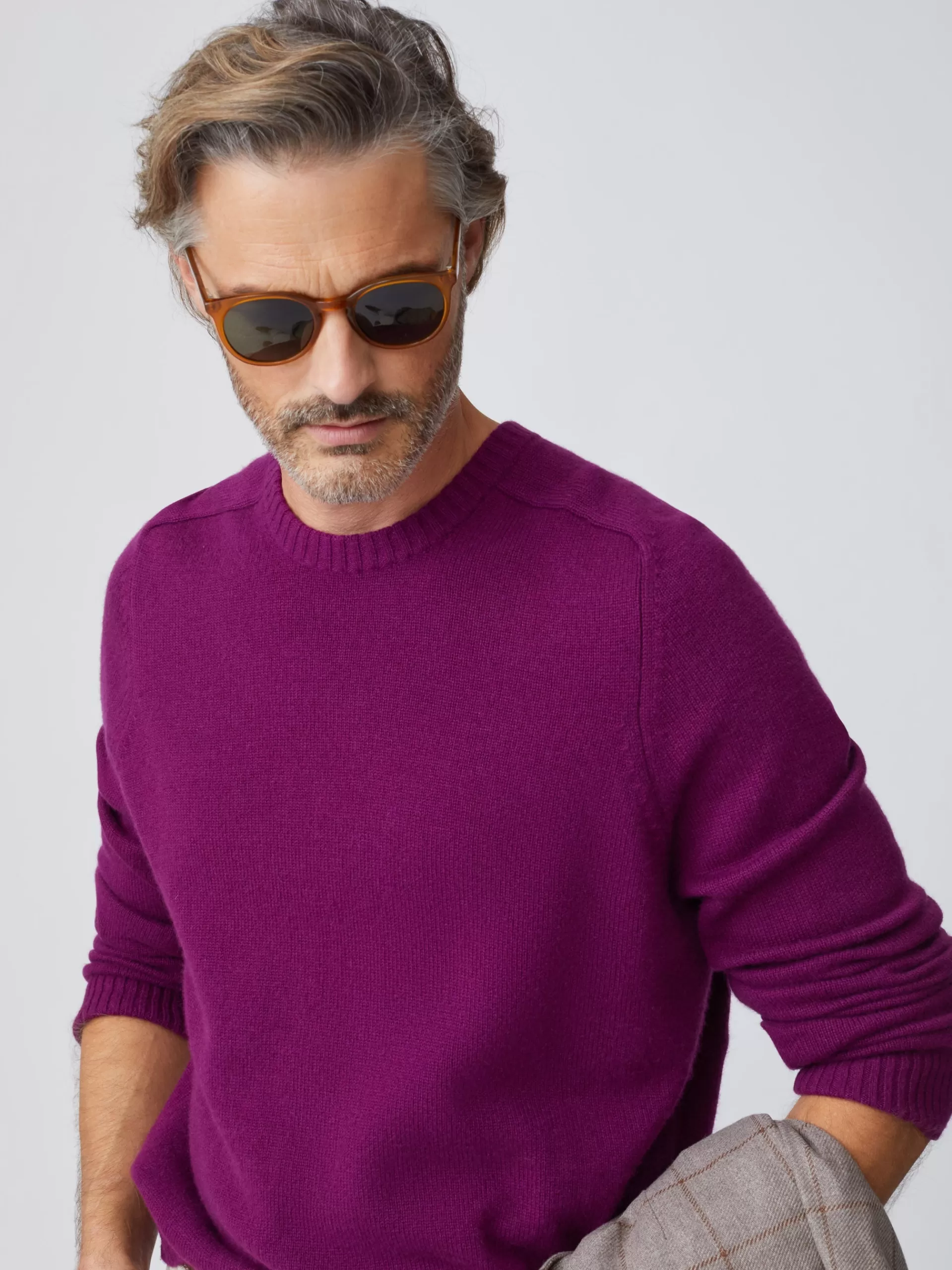 New J. McLaughlin Gordon Cashmere Sweater Plum