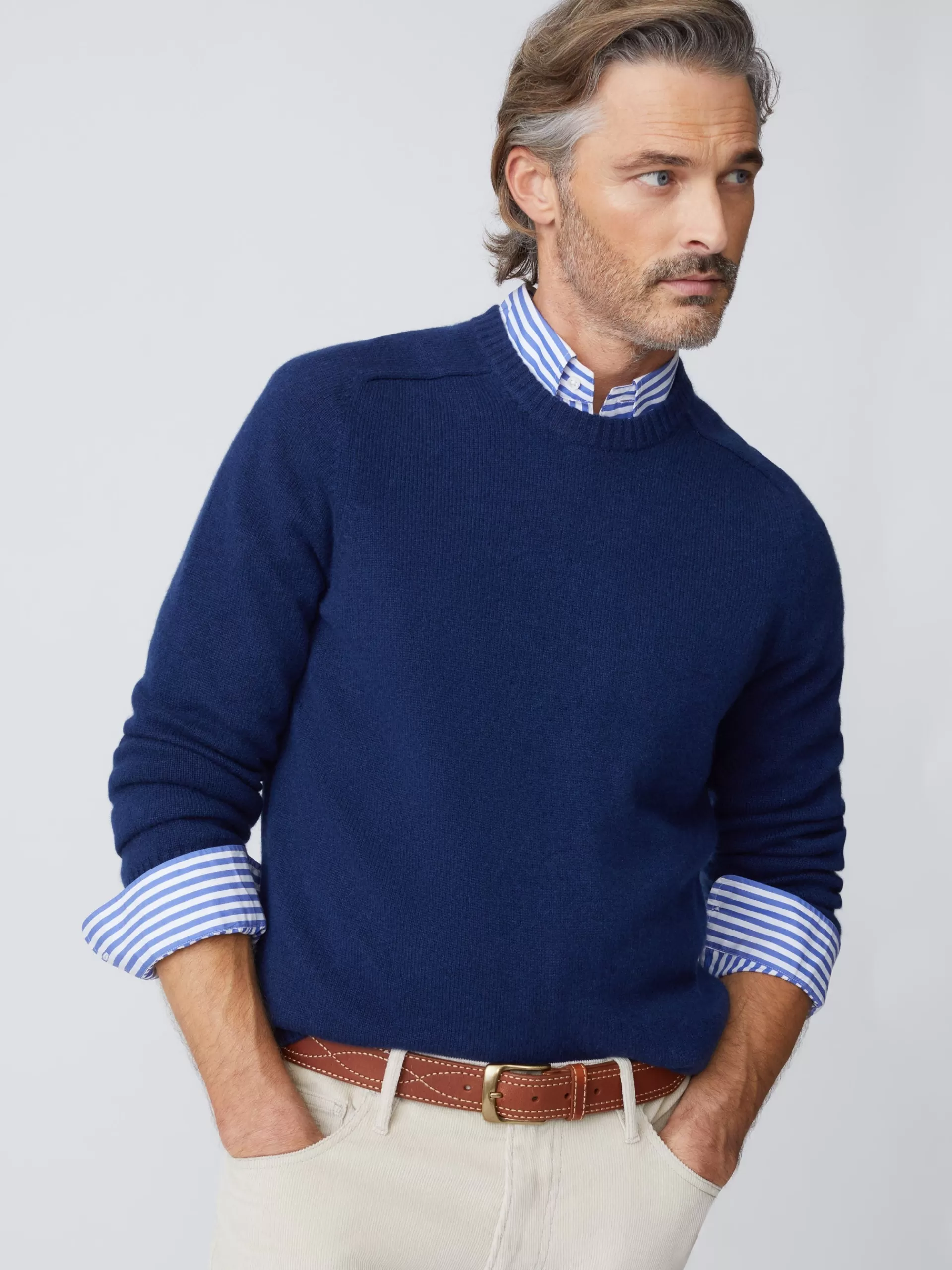 Store J. McLaughlin Gordon Cashmere Sweater Classic Navy