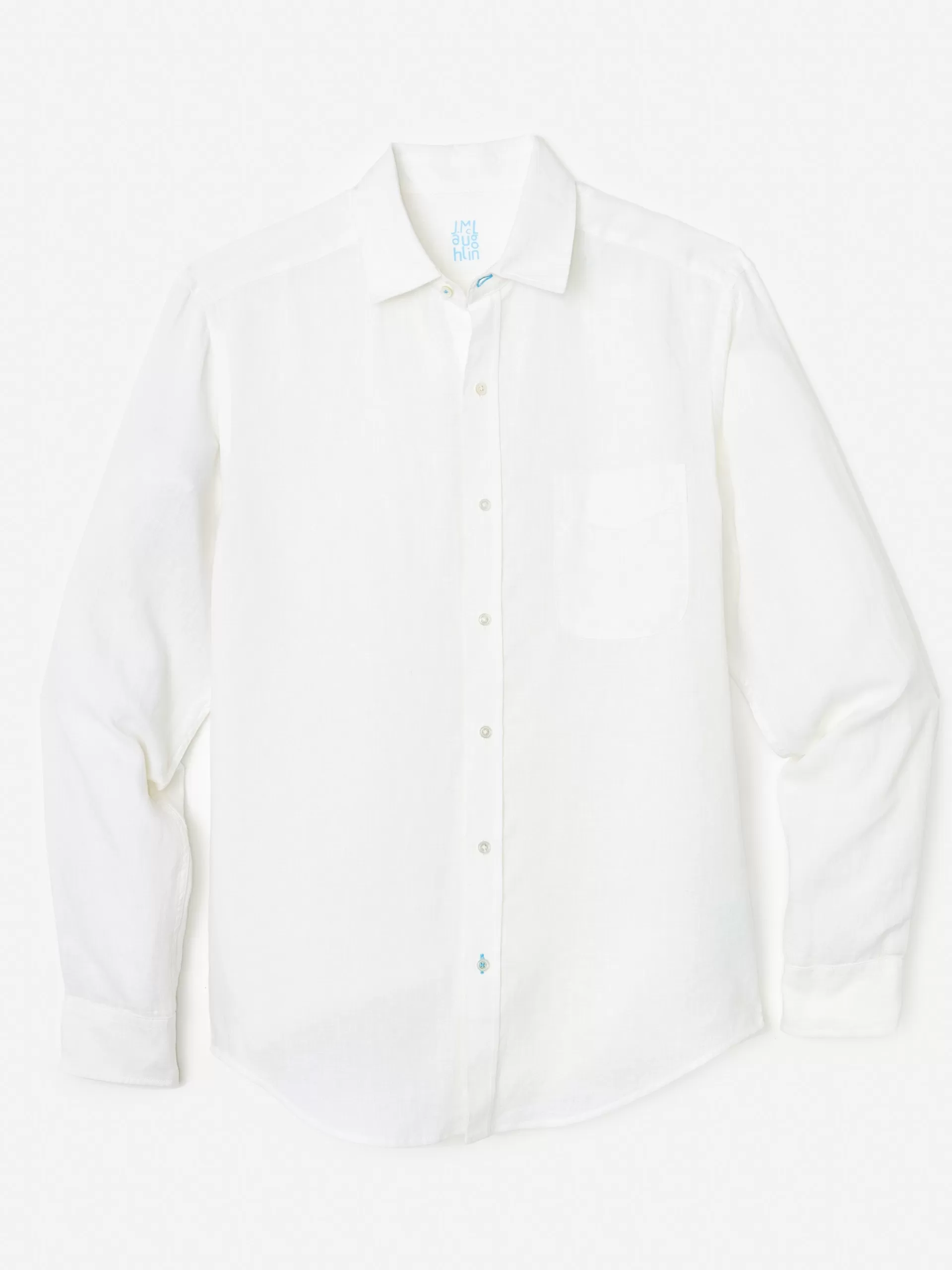 Outlet J. McLaughlin Gramercy Classic Fit Linen Shirt white