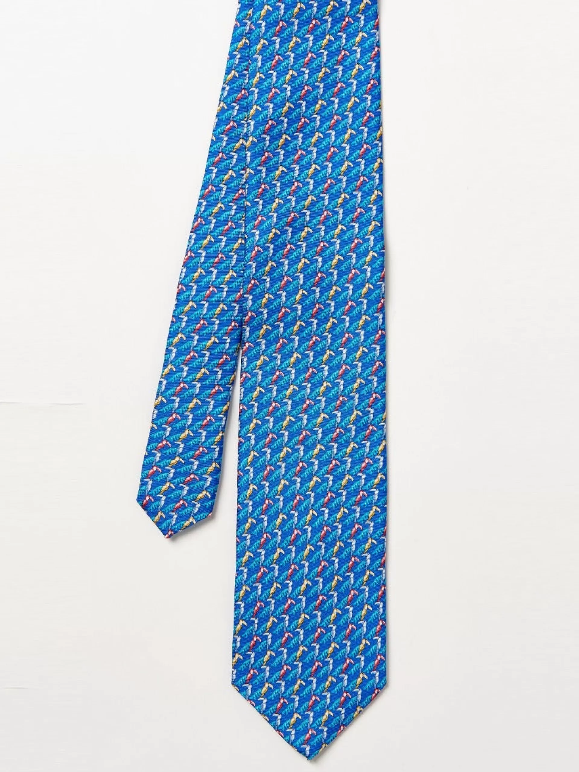 Best J. McLaughlin Italian Silk Tie In Parrot Navy/Yellow/Red