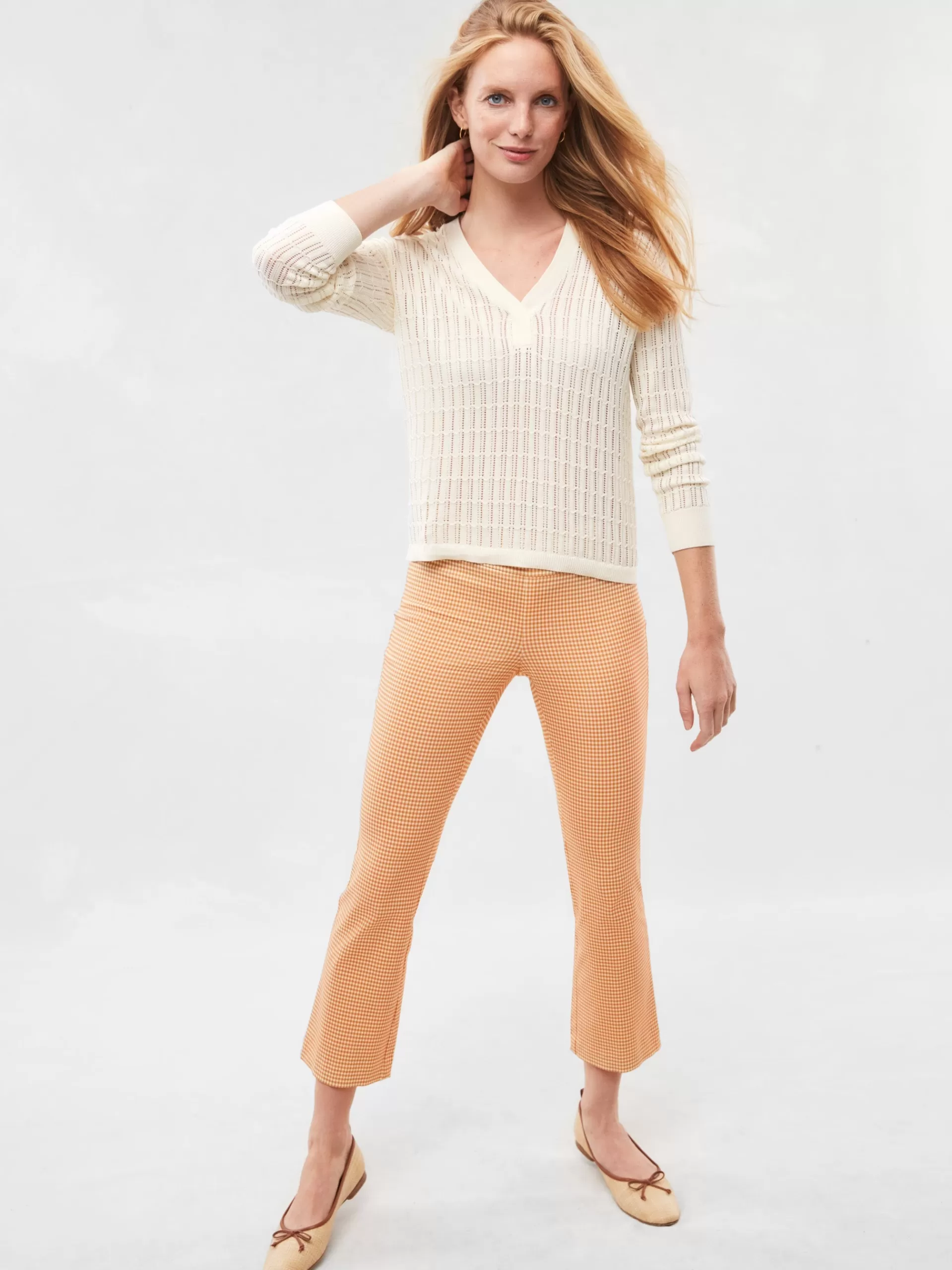 Shop J. McLaughlin Ivy Pants In Cabana Gingham Autumn Sun