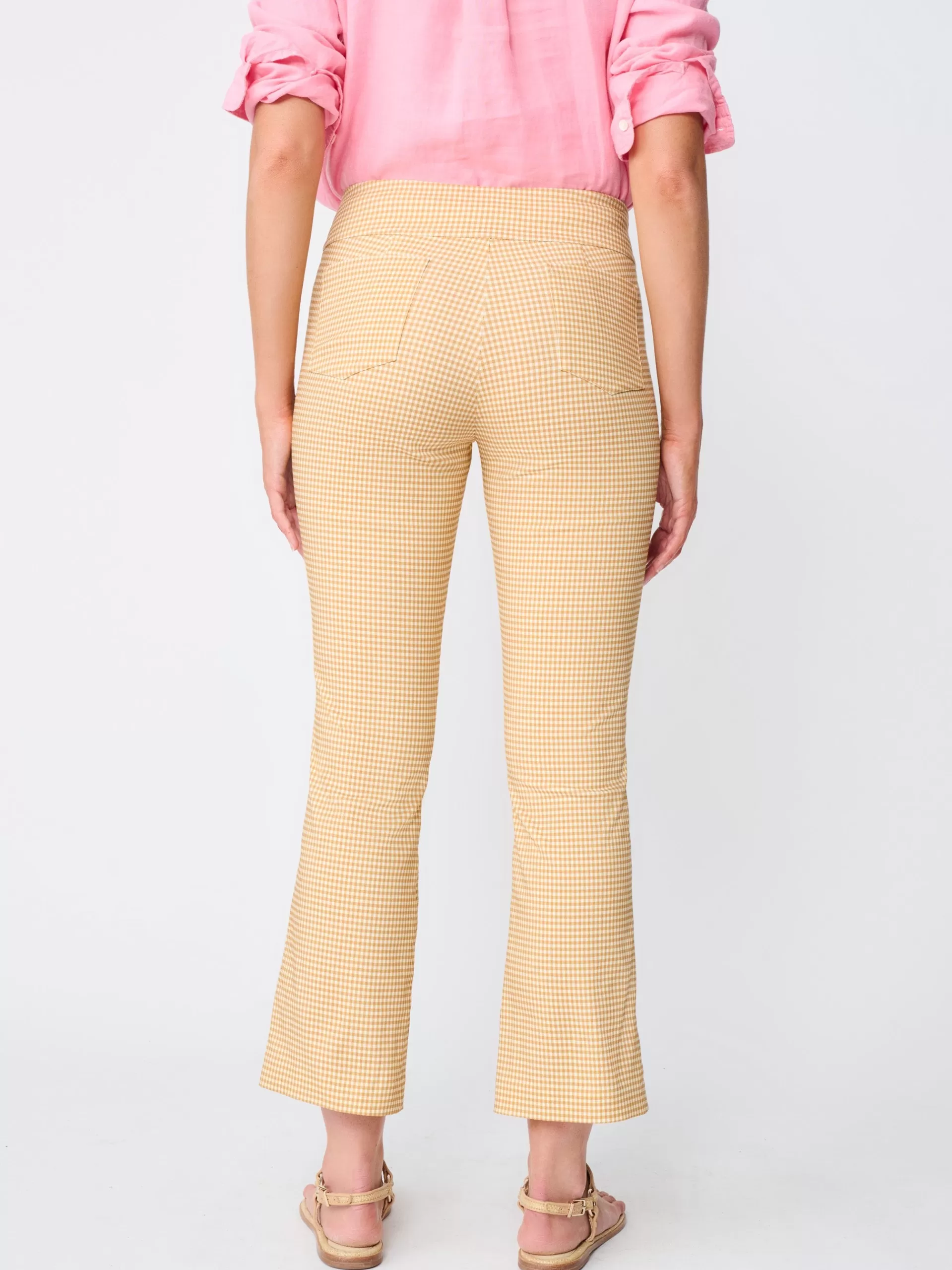 Hot J. McLaughlin Ivy Pants In Cabana Gingham Tan/Cream