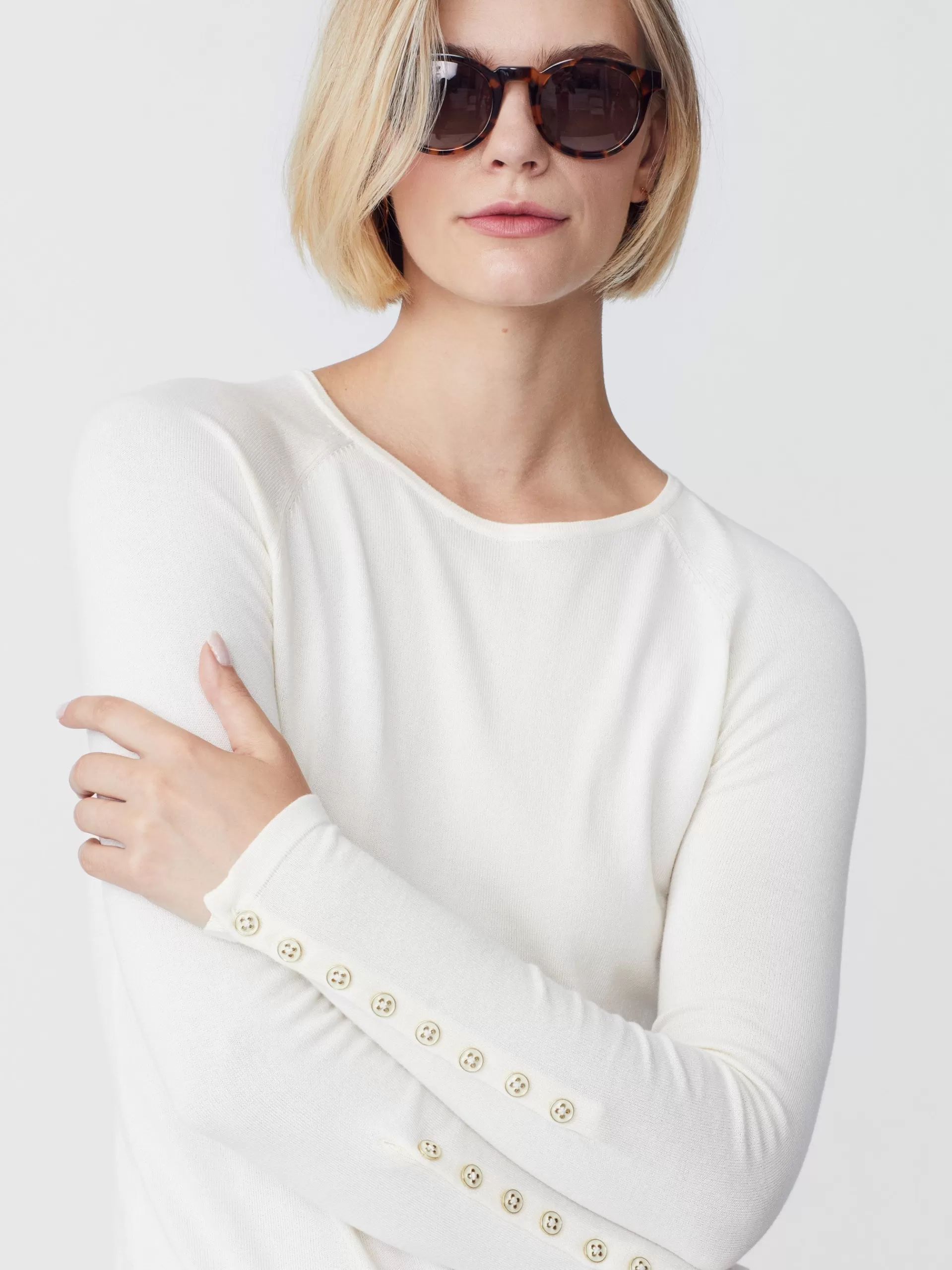 Best J. McLaughlin Jamey Sweater Egret White