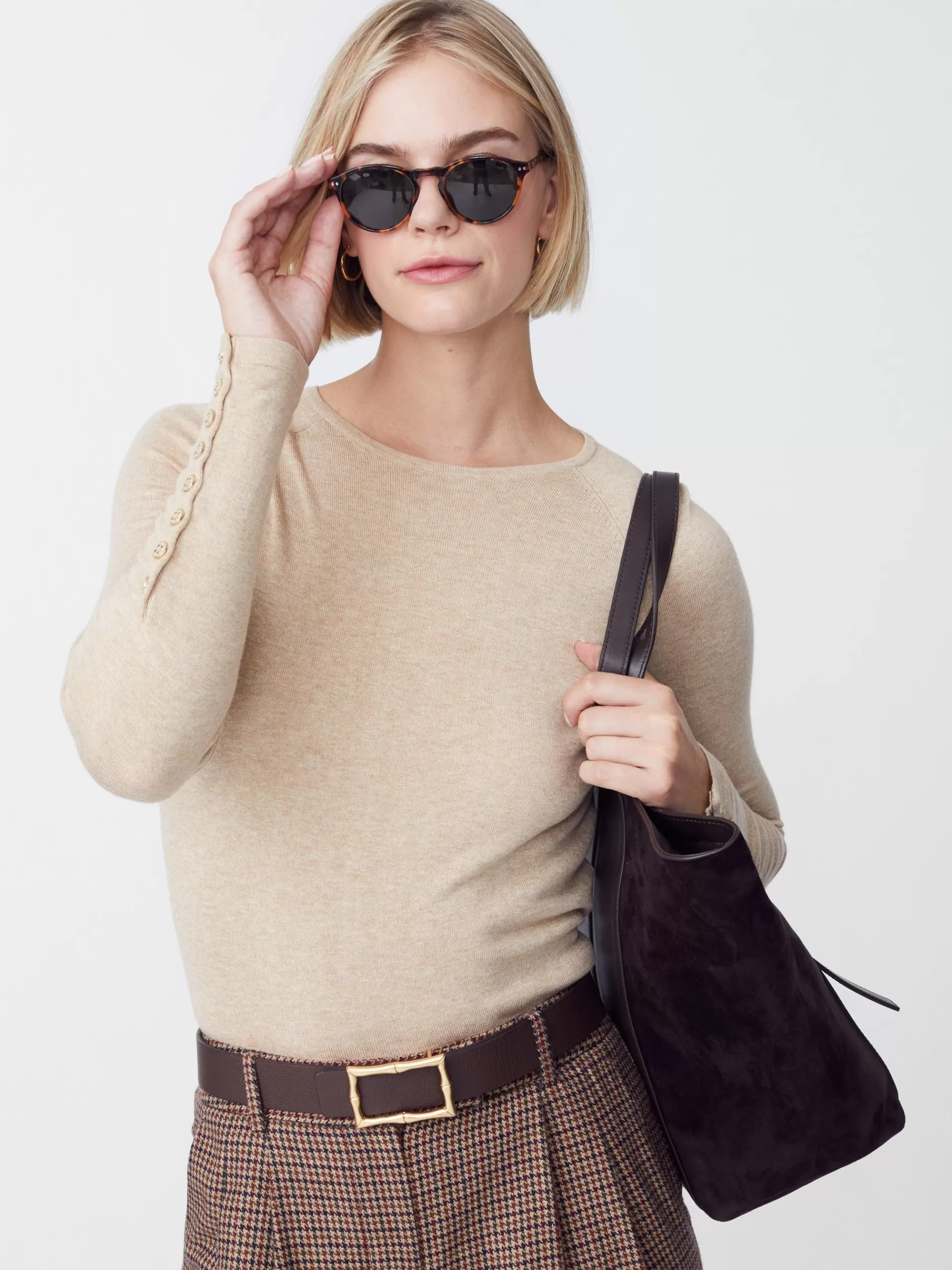 Shop J. McLaughlin Jamey Sweater Heather Oatmeal