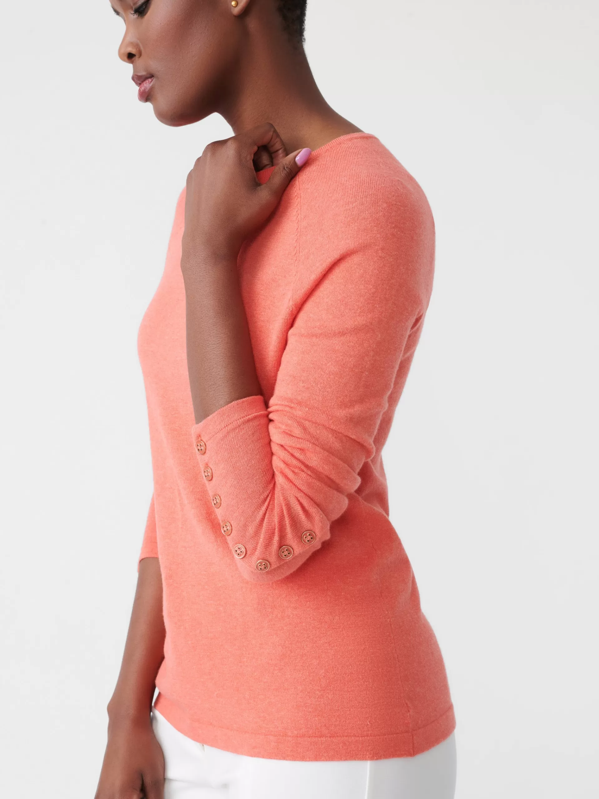 New J. McLaughlin Jamey Sweater Papaya