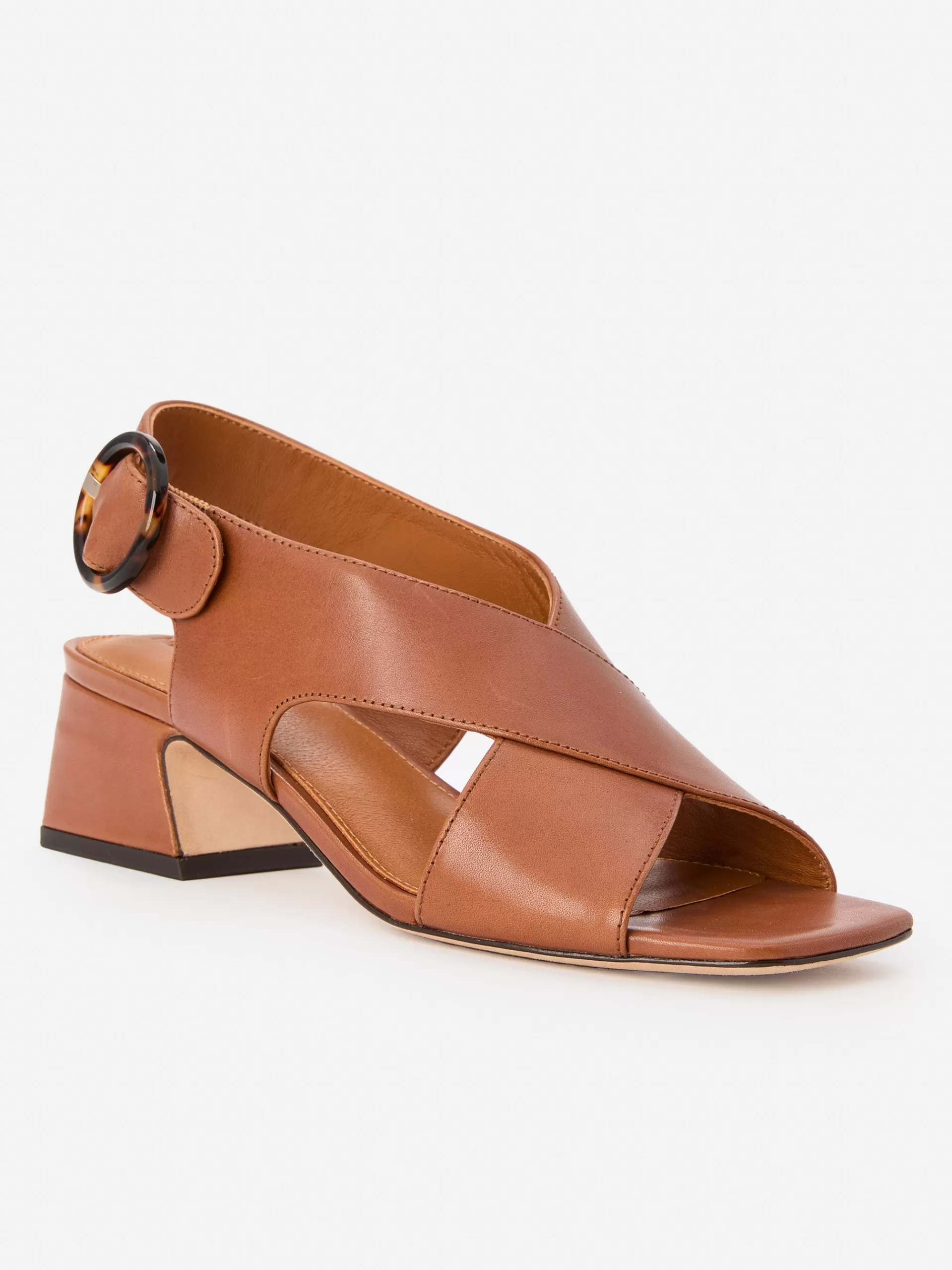 Best Sale J. McLaughlin Jessamine Leather Heels Cognac