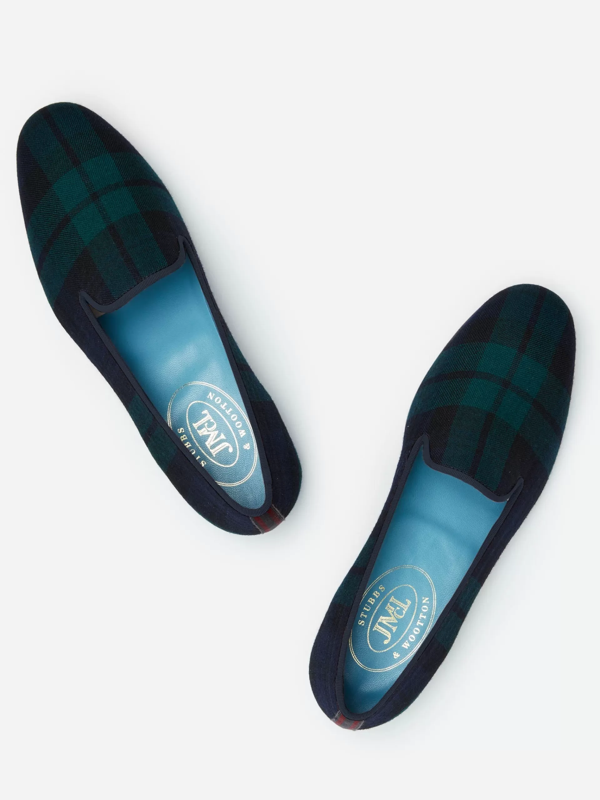 Online J. McLaughlin J.McL X Stubbs Wootton Slippers In Plaid Black Watch