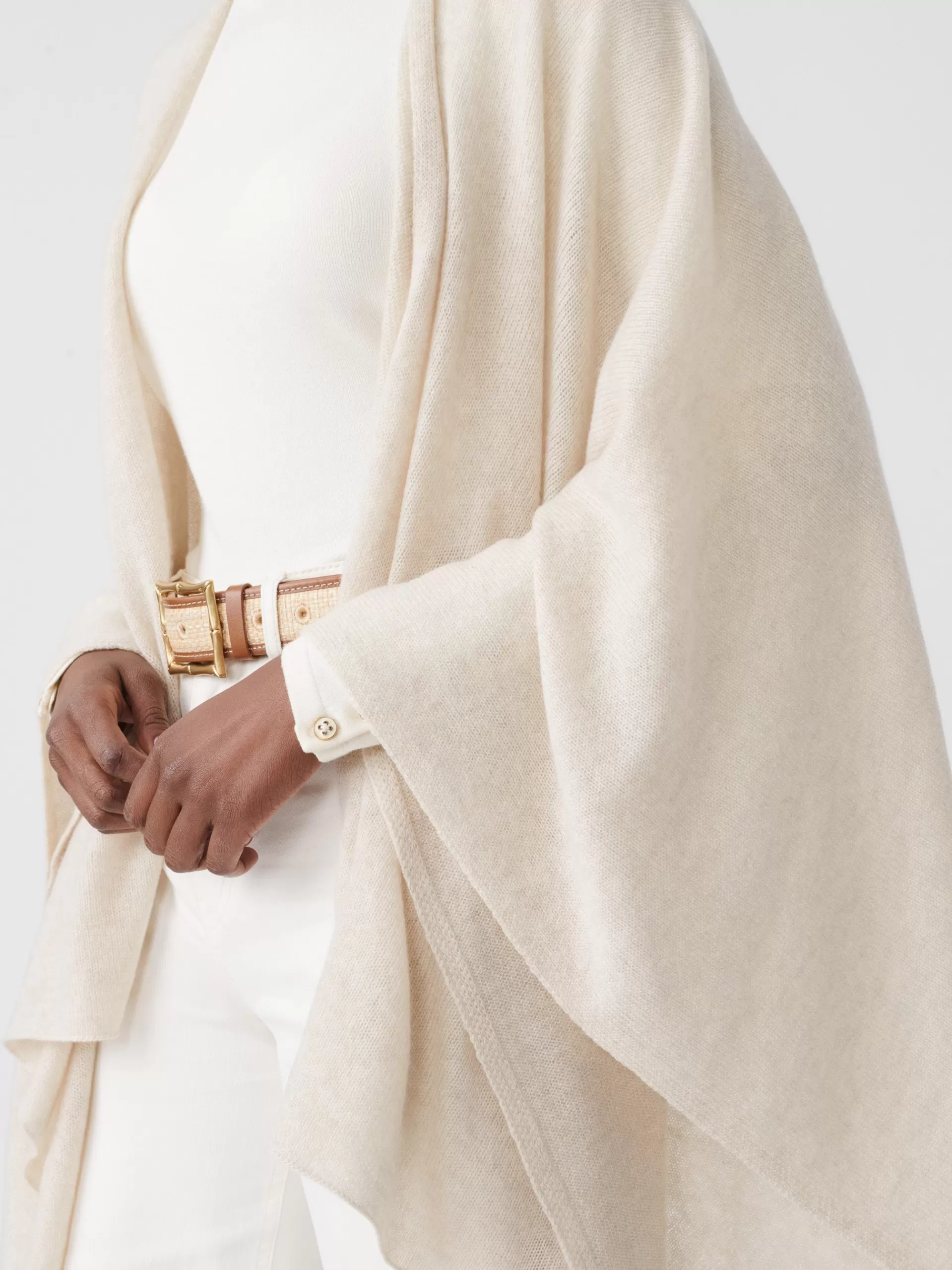 Sale J. McLaughlin Julia Cashmere Wrap Oatmeal