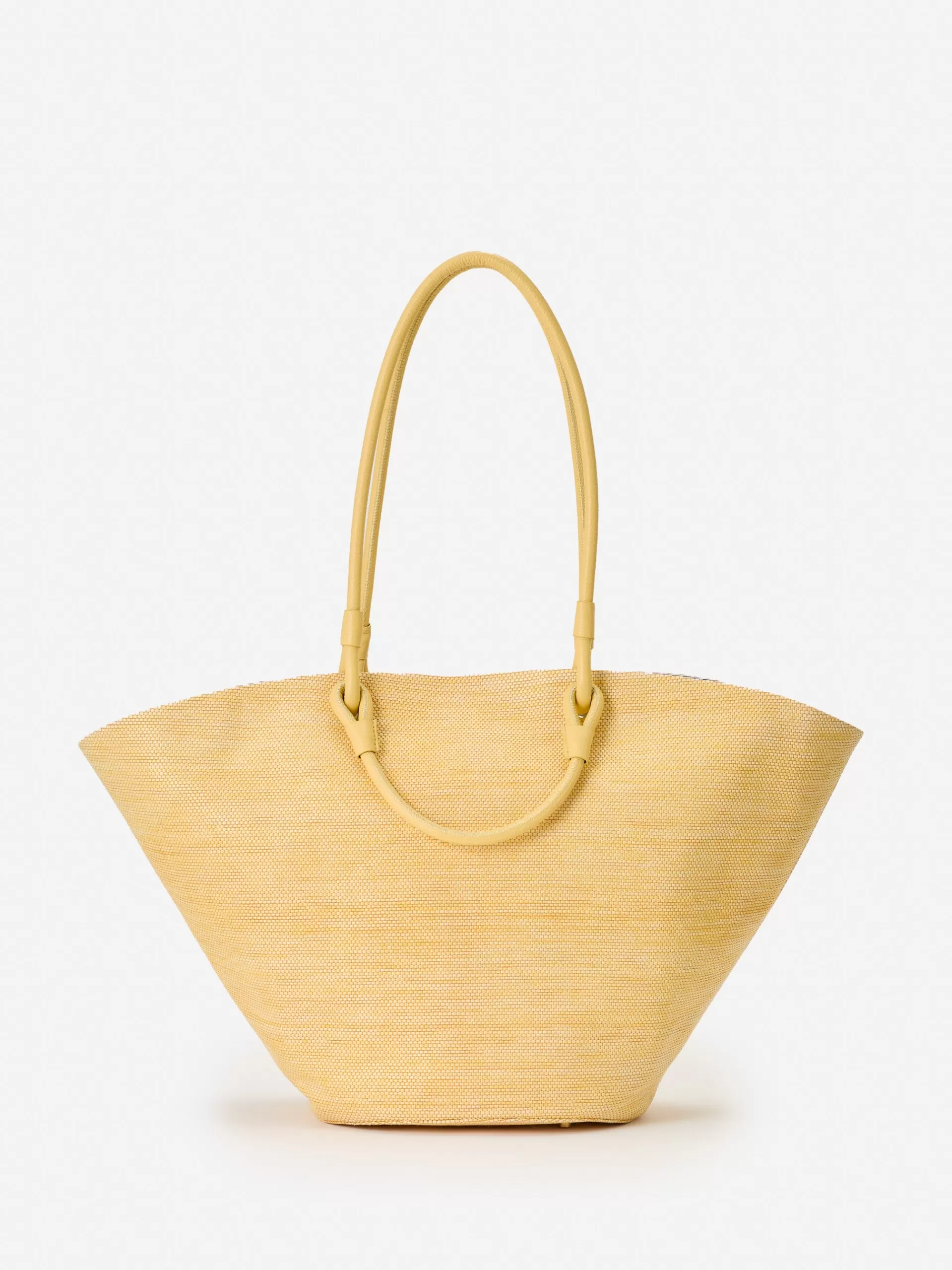 Shop J. McLaughlin Lena Grasscloth Tote Yellow