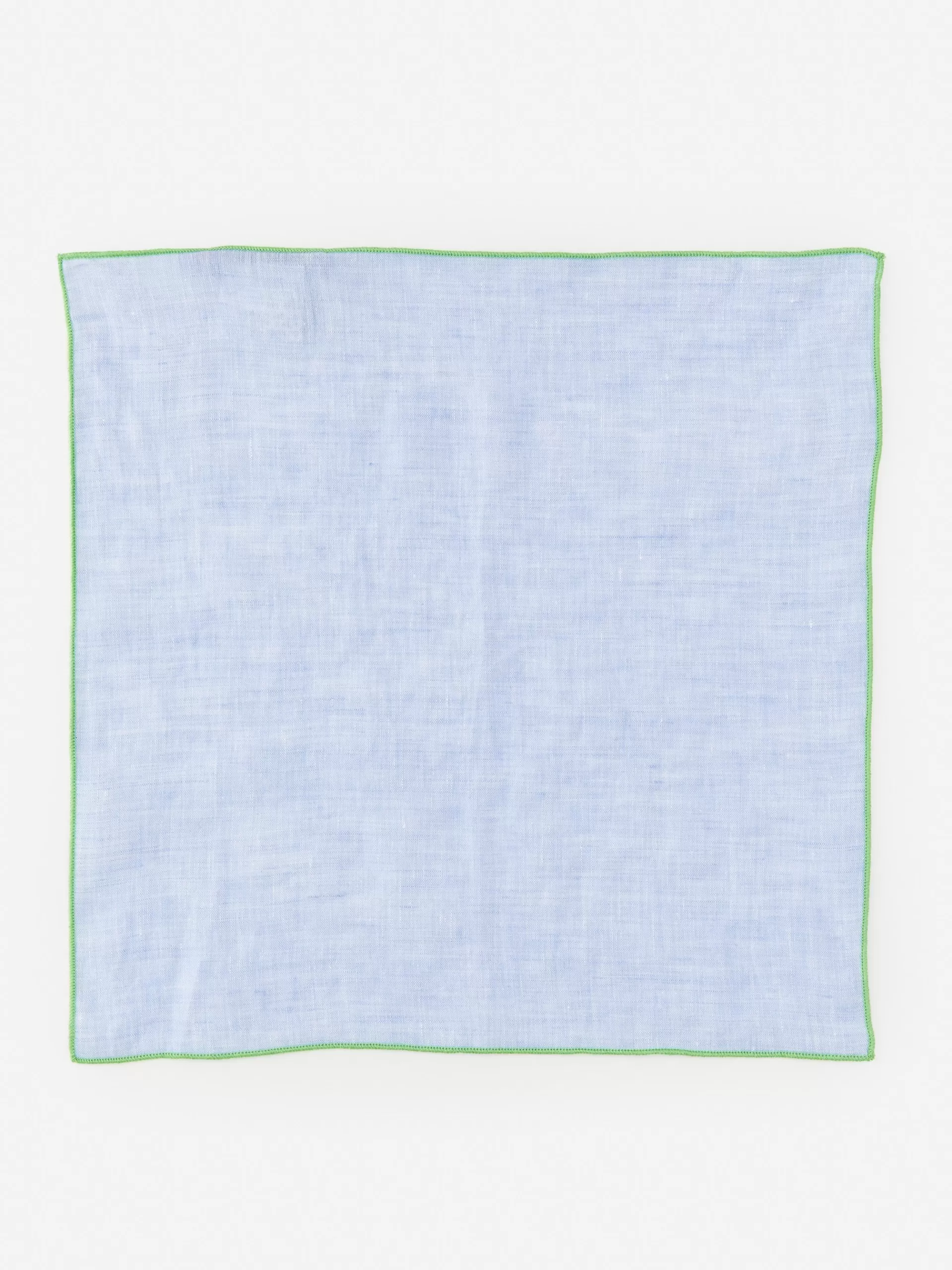 Shop J. McLaughlin Linen Pocket Square Denim Blue