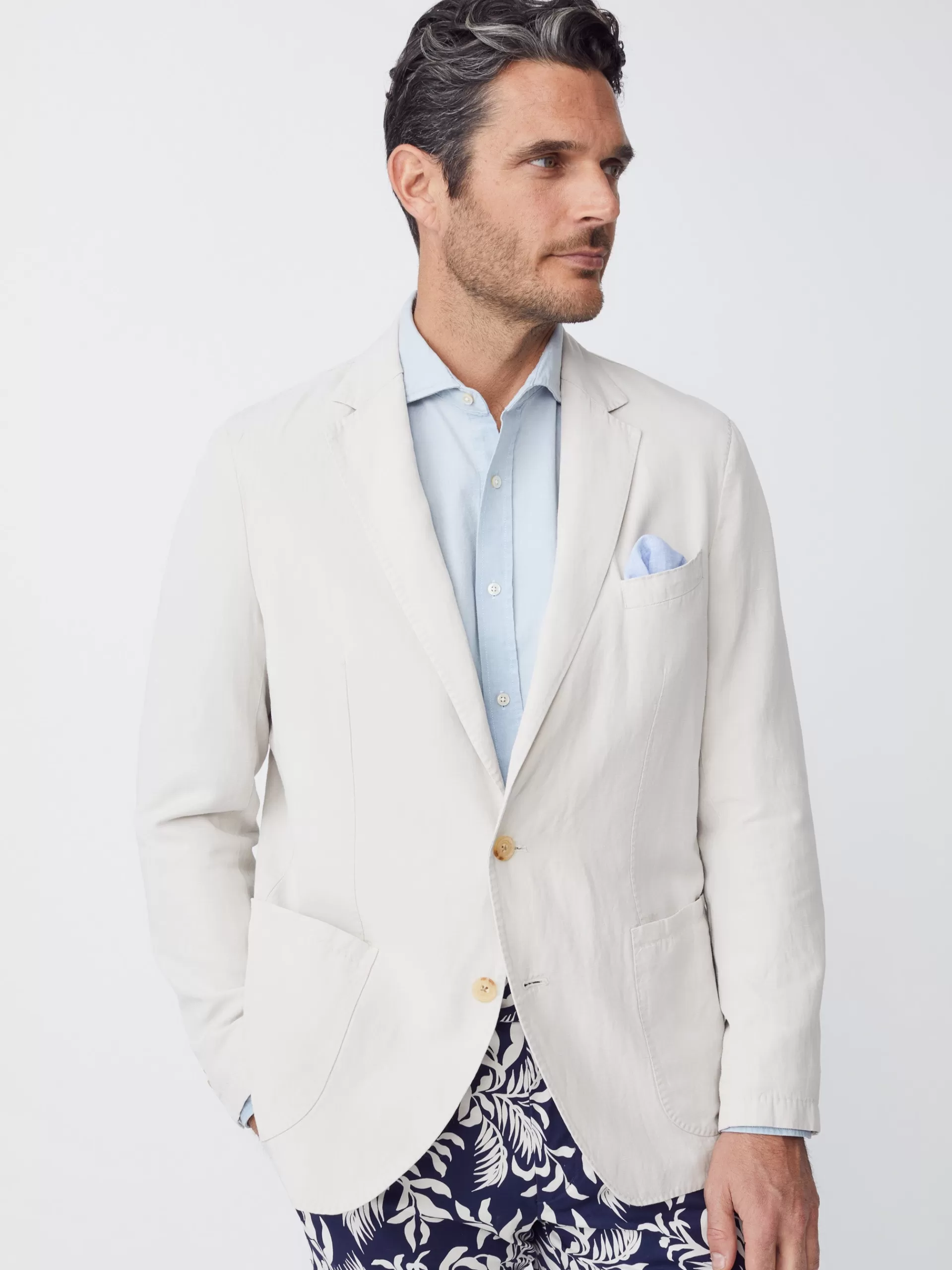 Online J. McLaughlin Lisbon Linen Blazer Stone