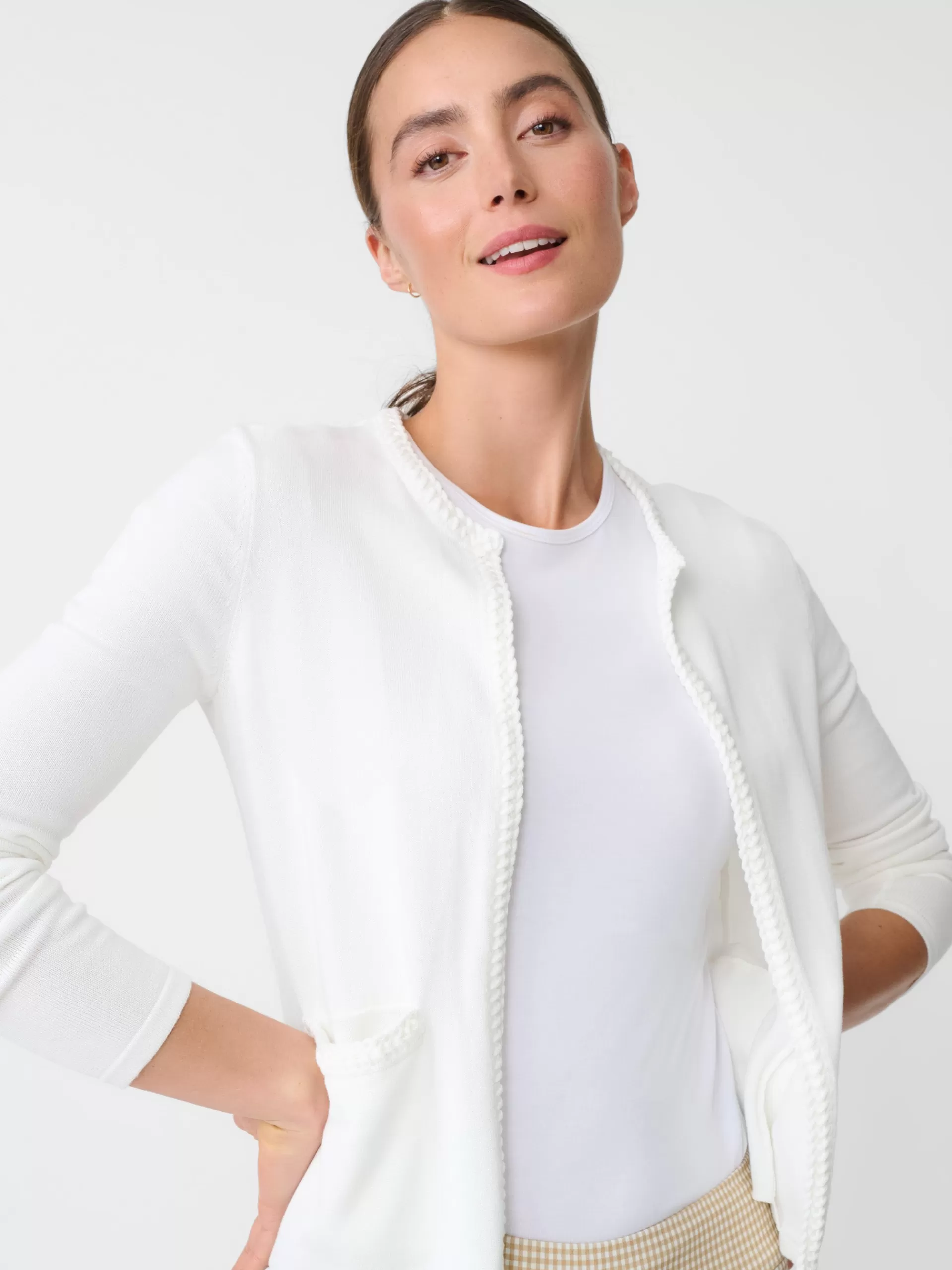 Online J. McLaughlin Luann Cardigan White