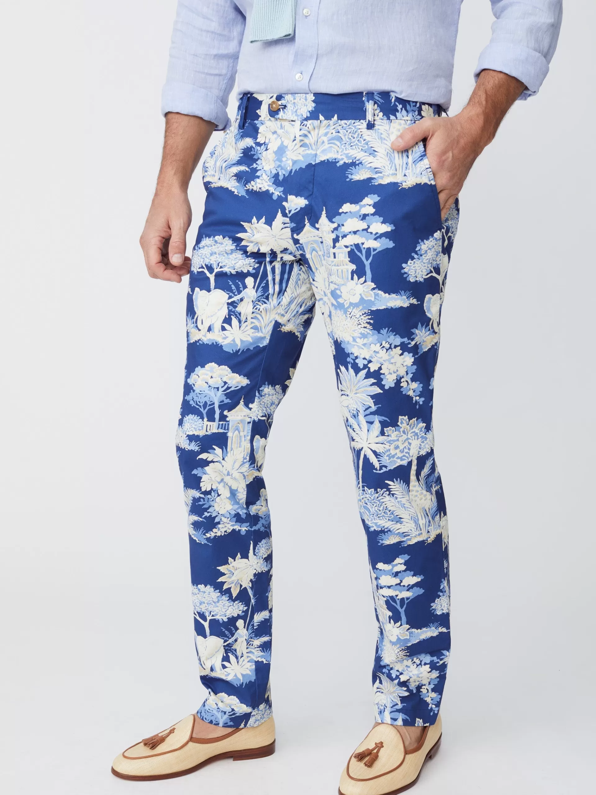 Flash Sale J. McLaughlin Lukas Pants In Safari Cove Navy/Blue/Tan