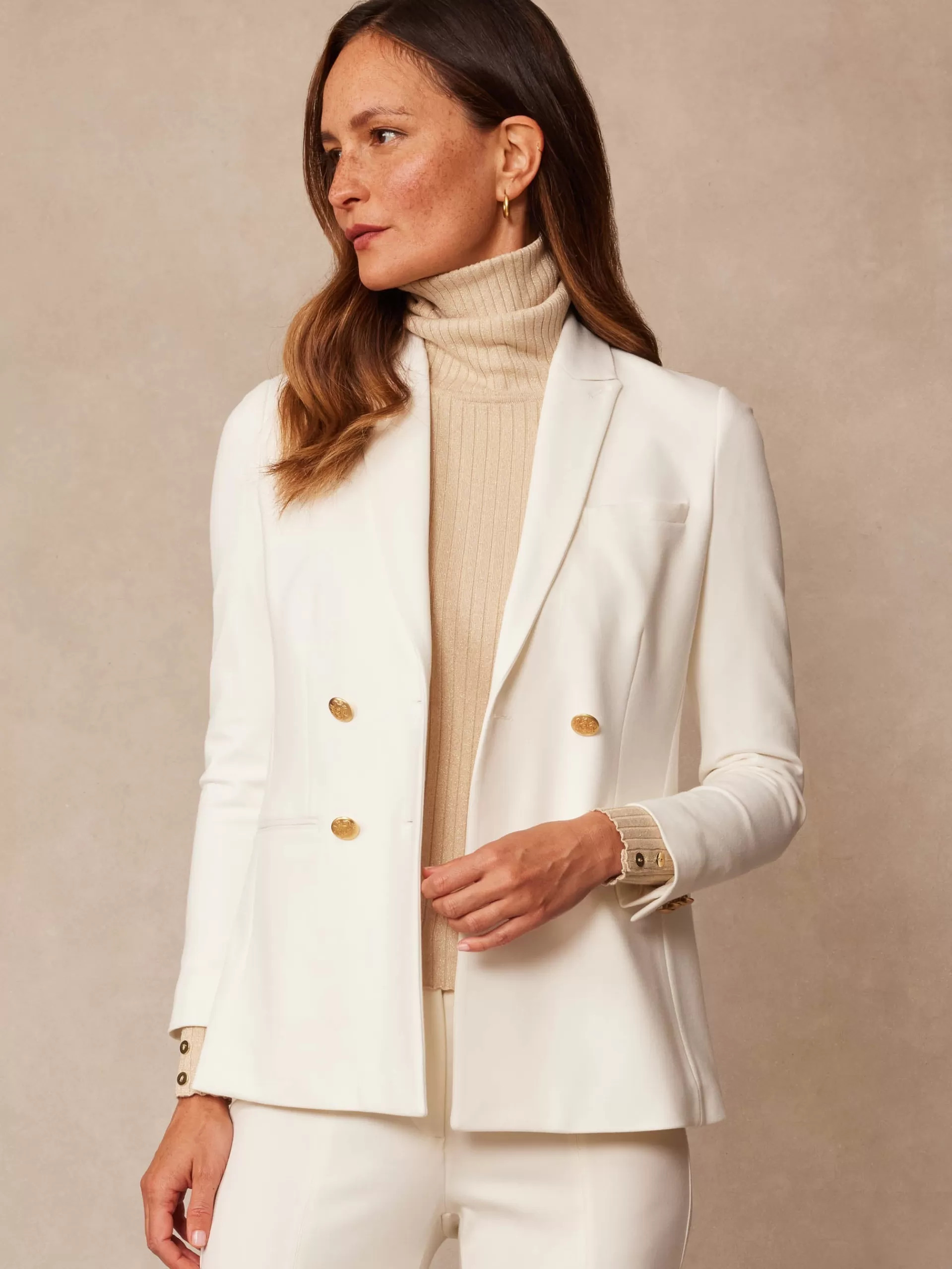 Shop J. McLaughlin Marlowe Blazer Egret White