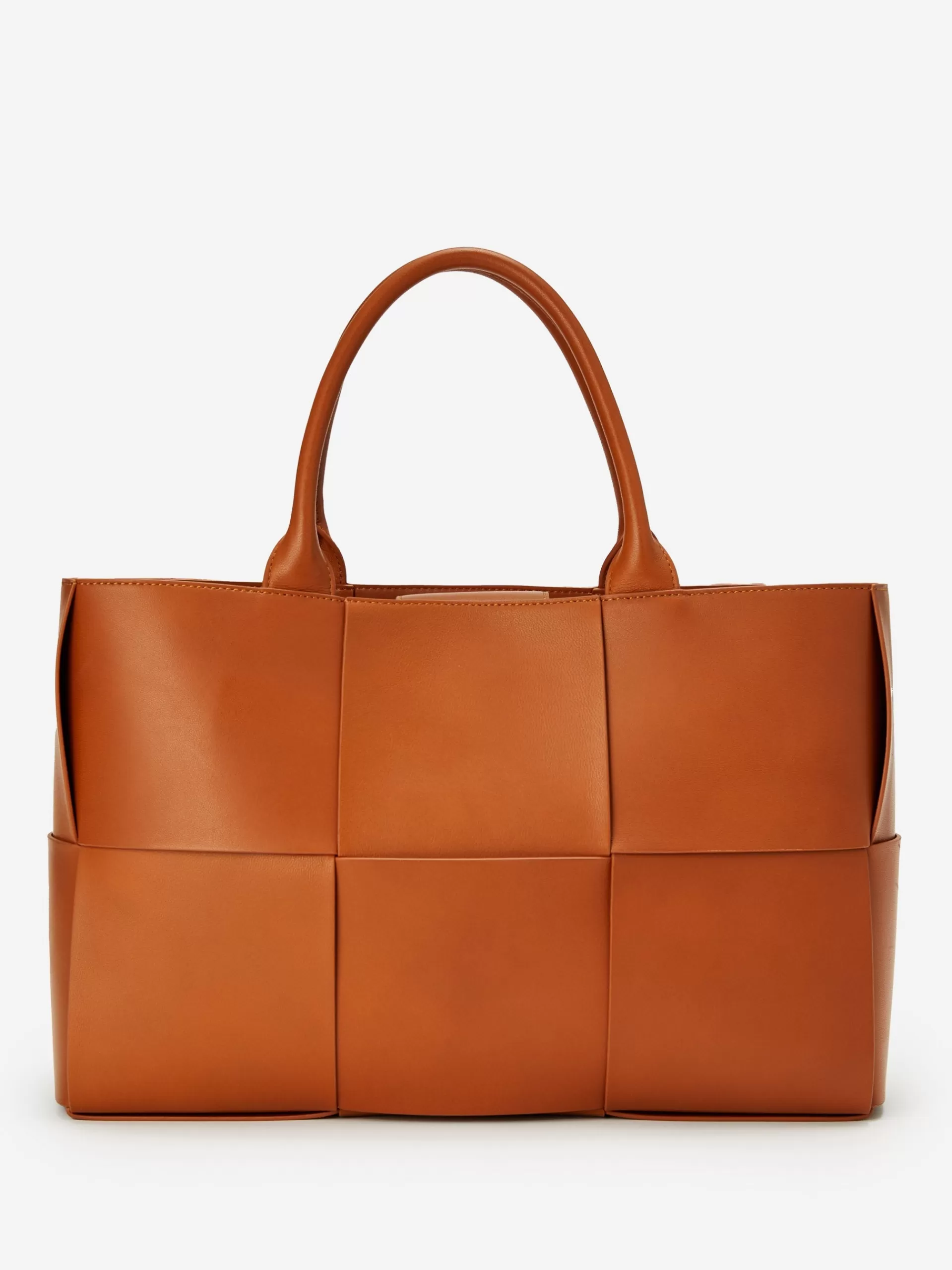 Discount J. McLaughlin Mega Tessare Woven Leather Handbag Vachetta