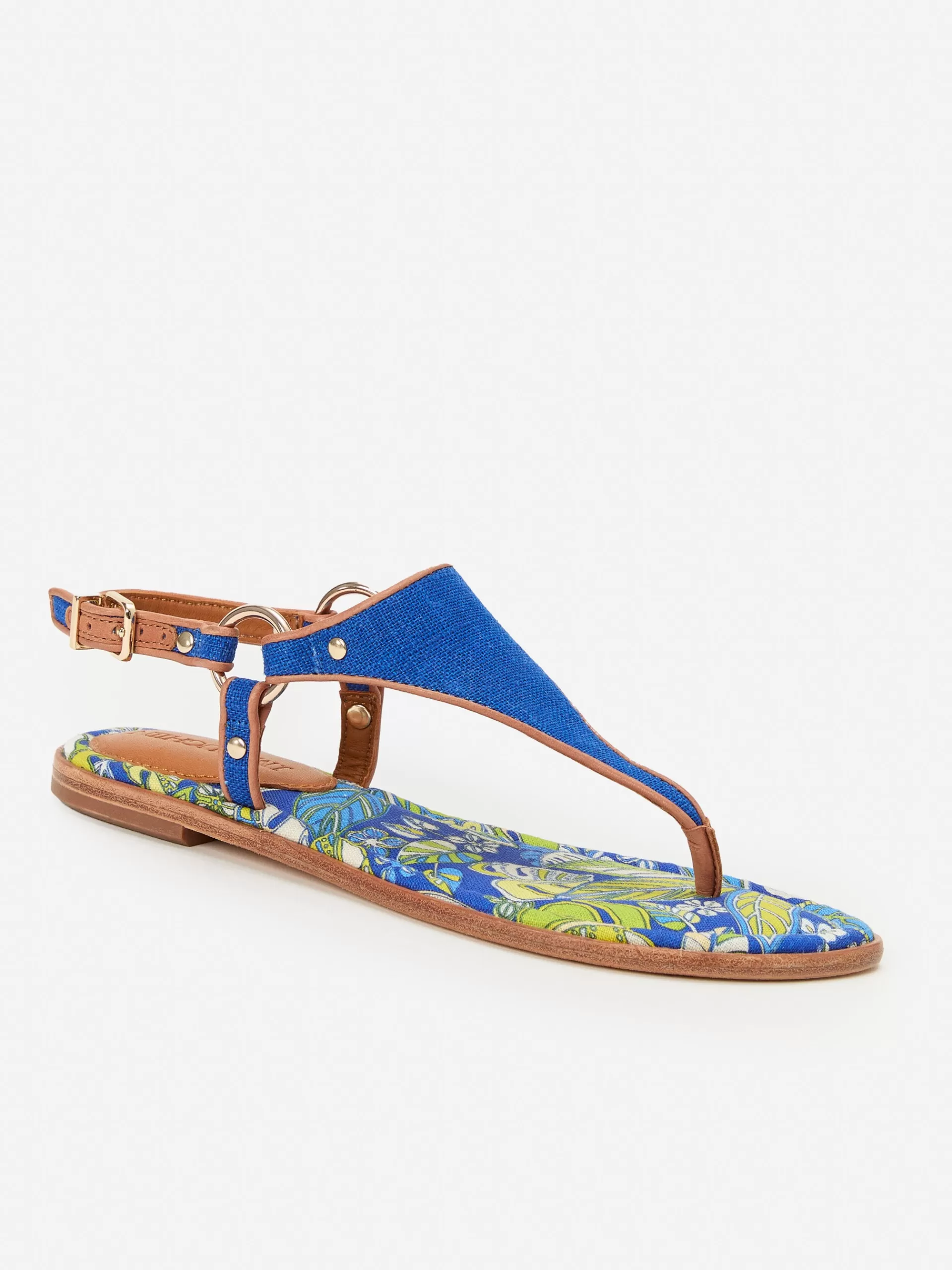 Shop J. McLaughlin Nolita Sandals Blue/Brown