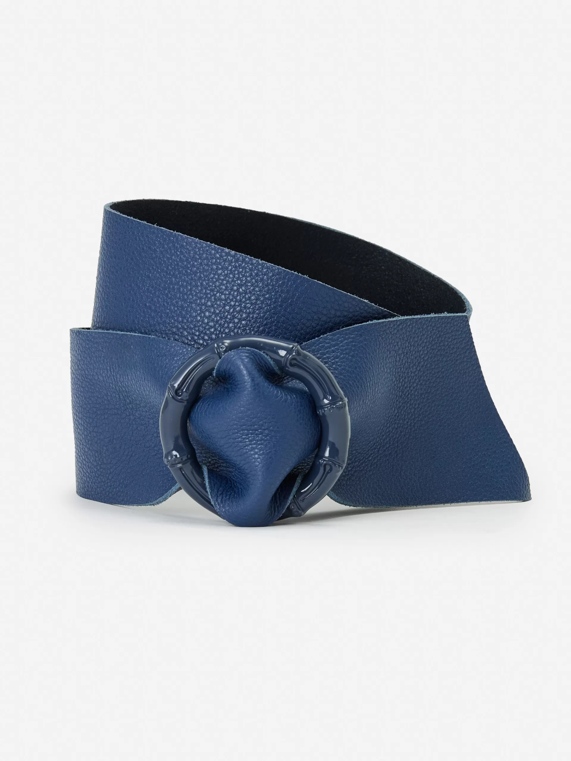 Fashion J. McLaughlin O'Keefe Leather Belt Navy