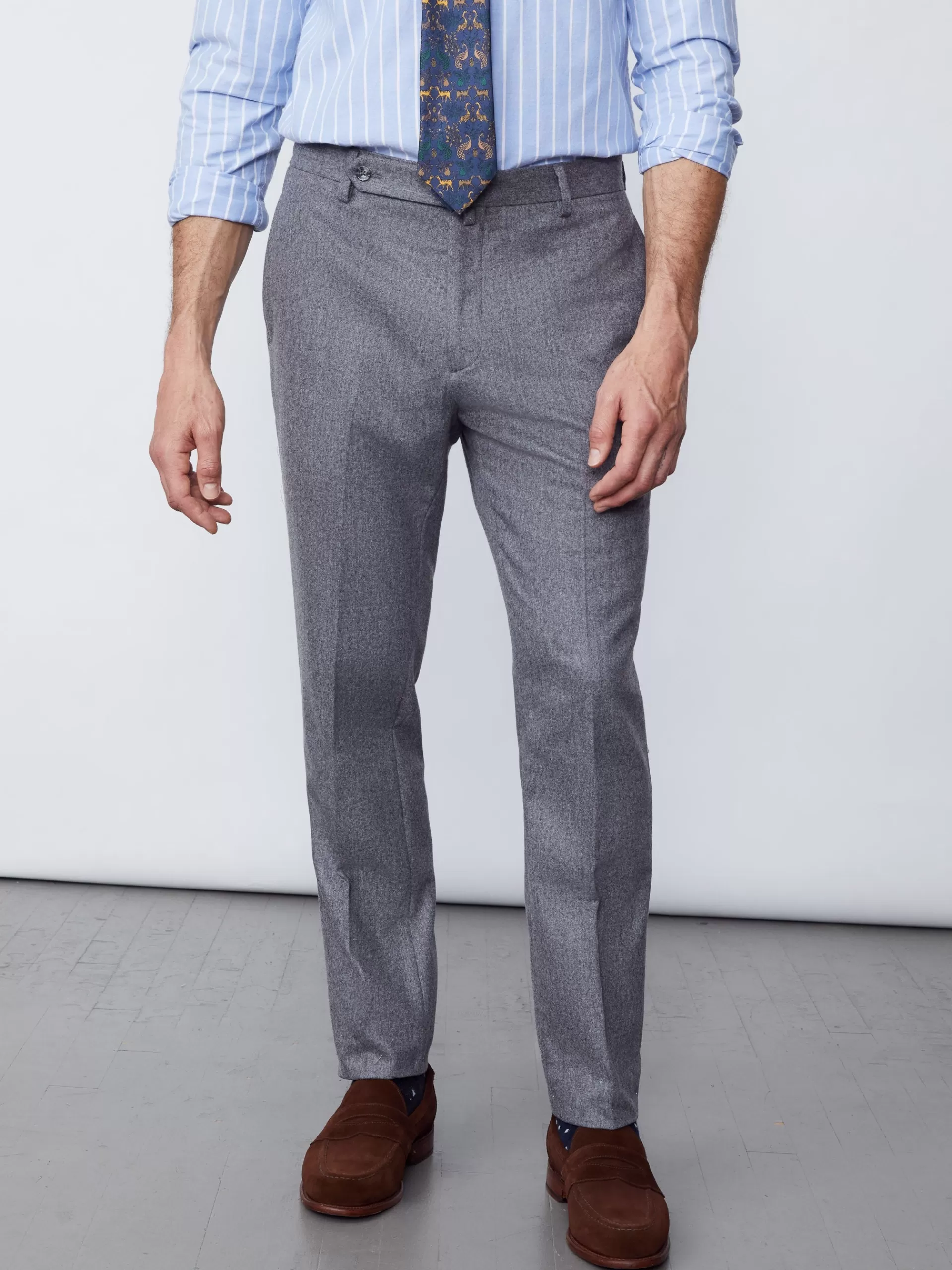 Hot J. McLaughlin Oxford Wool Pants Heather Gray