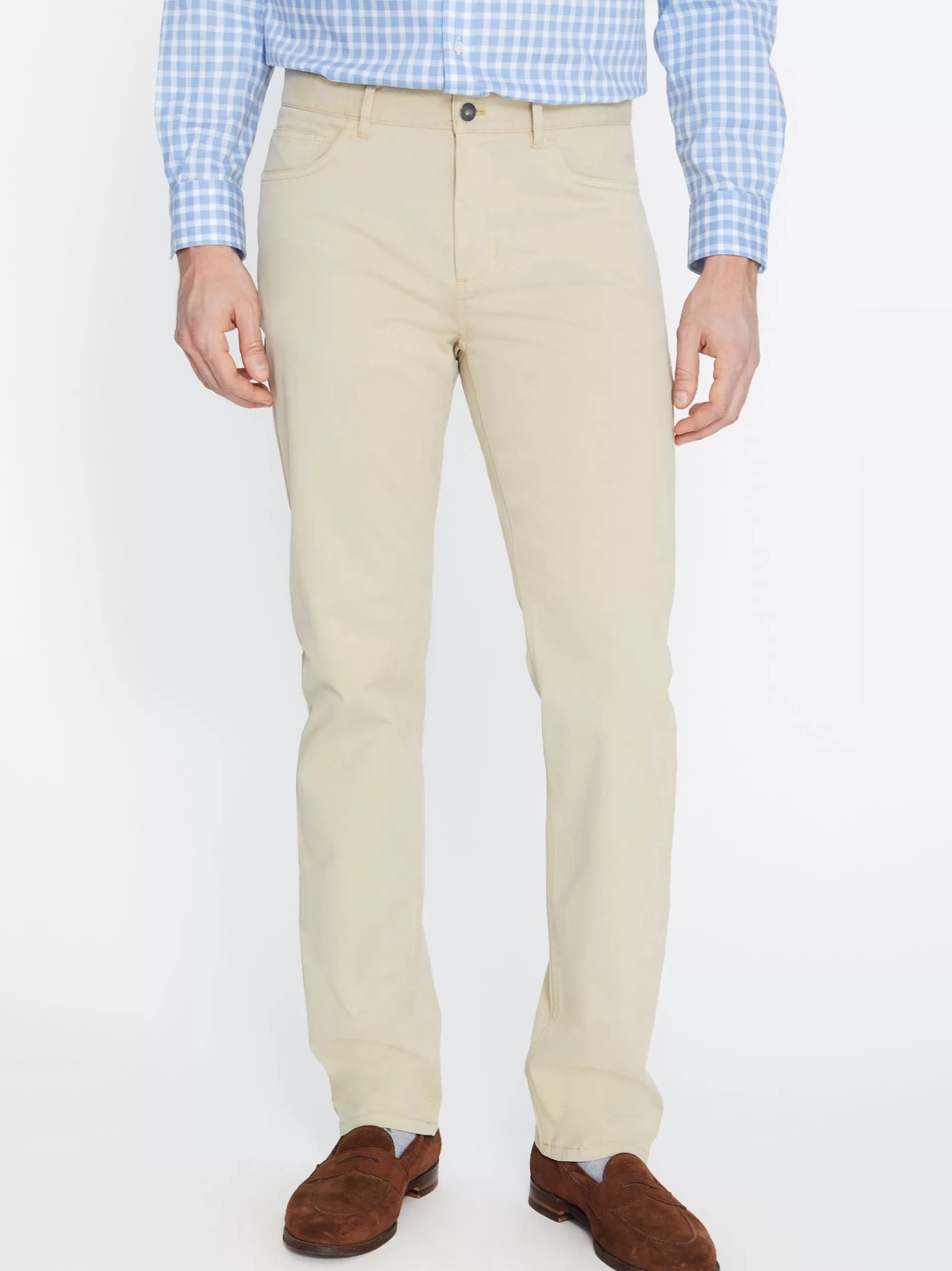 Hot J. McLaughlin Parker 5-Pocket Straight Pants In Stretch Cotton Sateen Stone