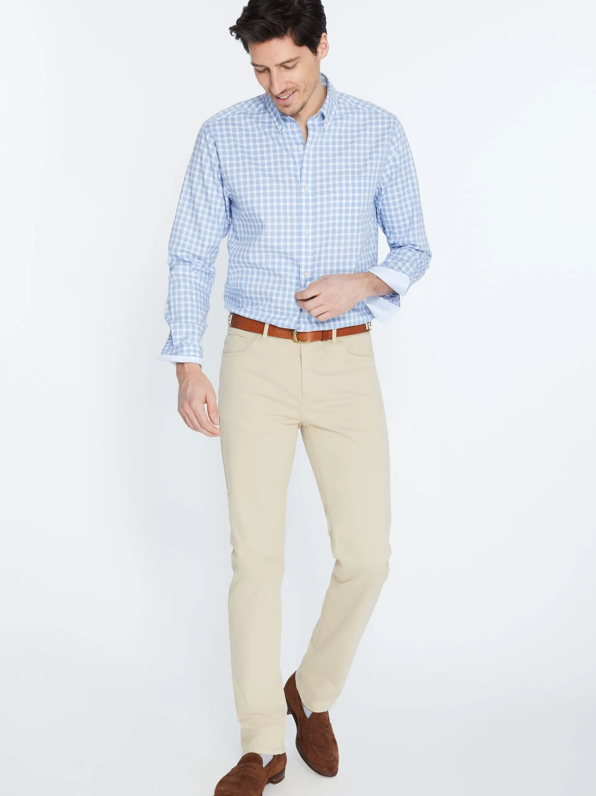 Hot J. McLaughlin Parker 5-Pocket Straight Pants In Stretch Cotton Sateen Stone