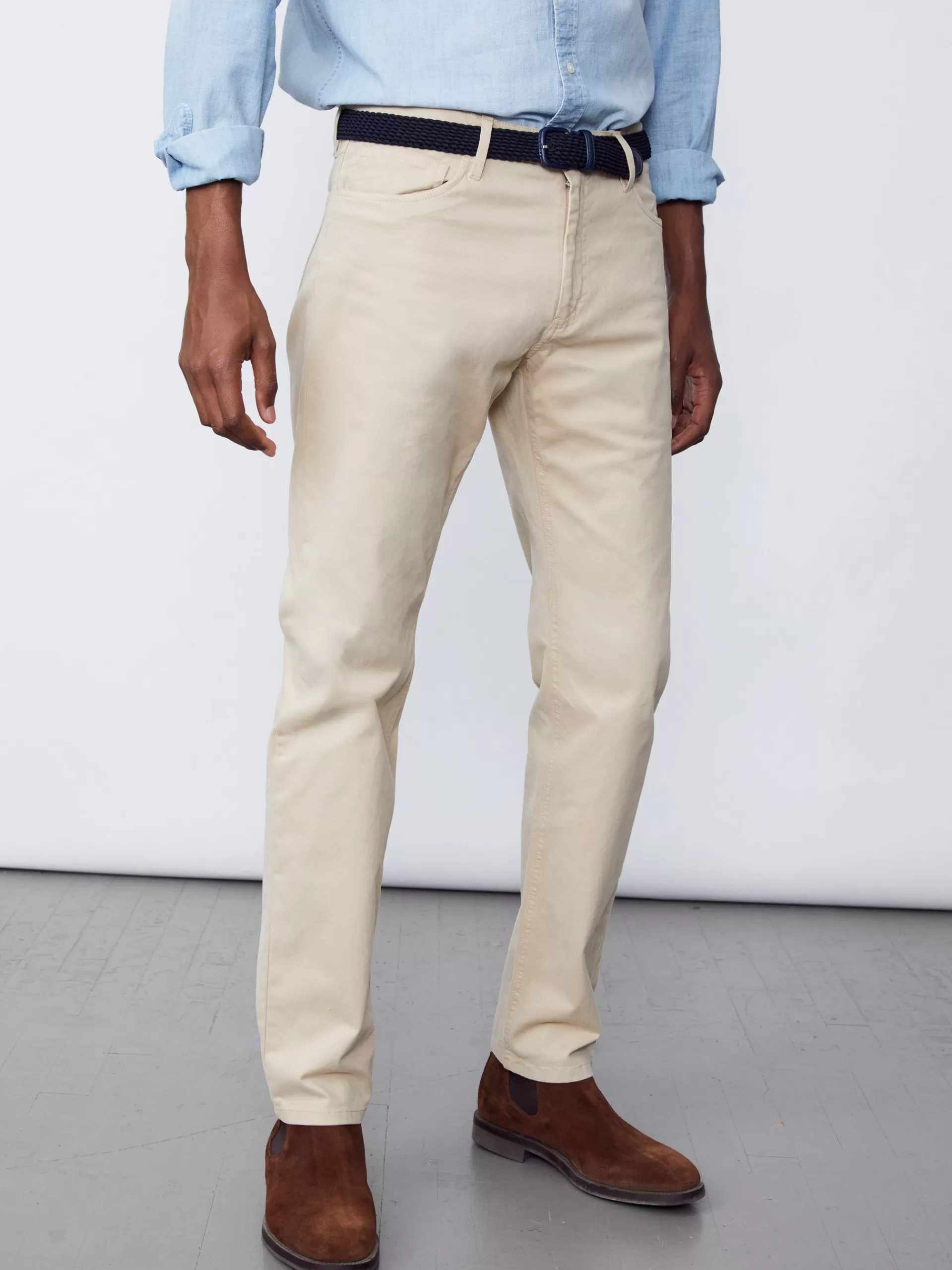 Best J. McLaughlin Parker 5-Pocket Straight Pants In Stretch Cotton Sateen Khaki