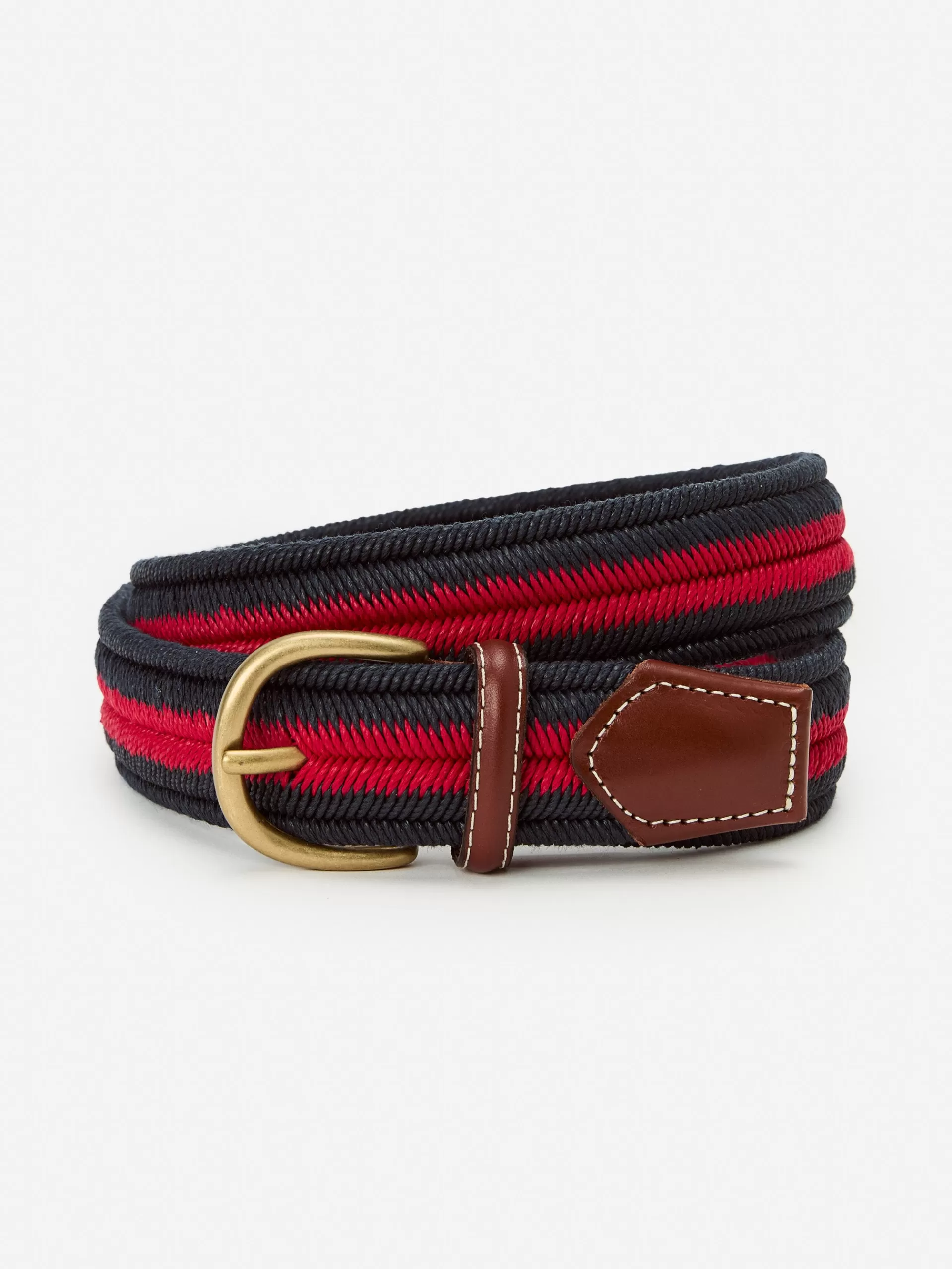 Discount J. McLaughlin Ray Belt In Stripe Navy/Red