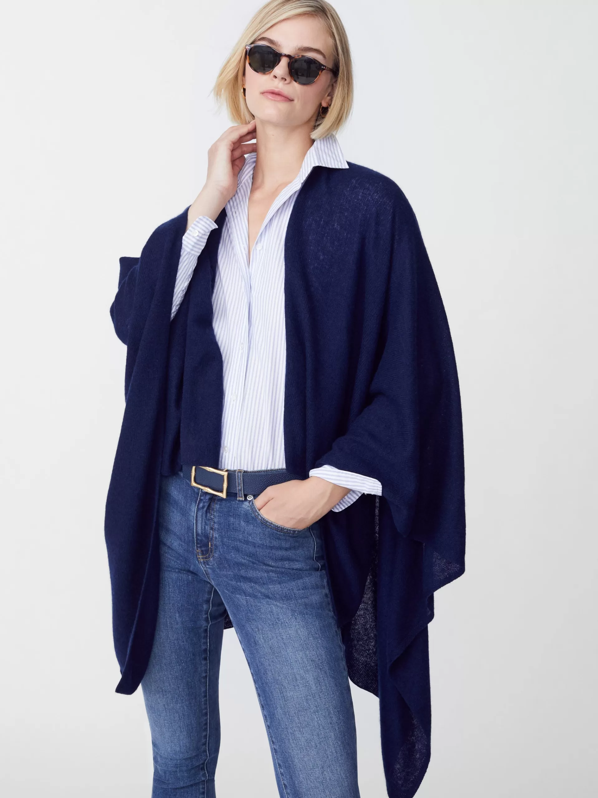 Discount J. McLaughlin Rossi Cashmere Wrap Navy