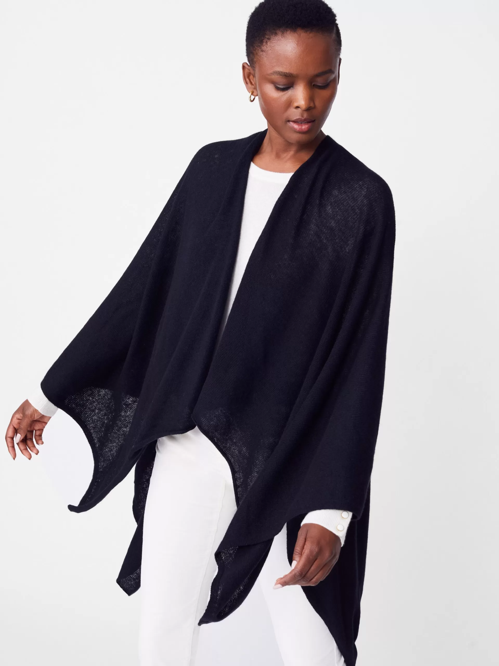 Store J. McLaughlin Rossi Cashmere Wrap Black