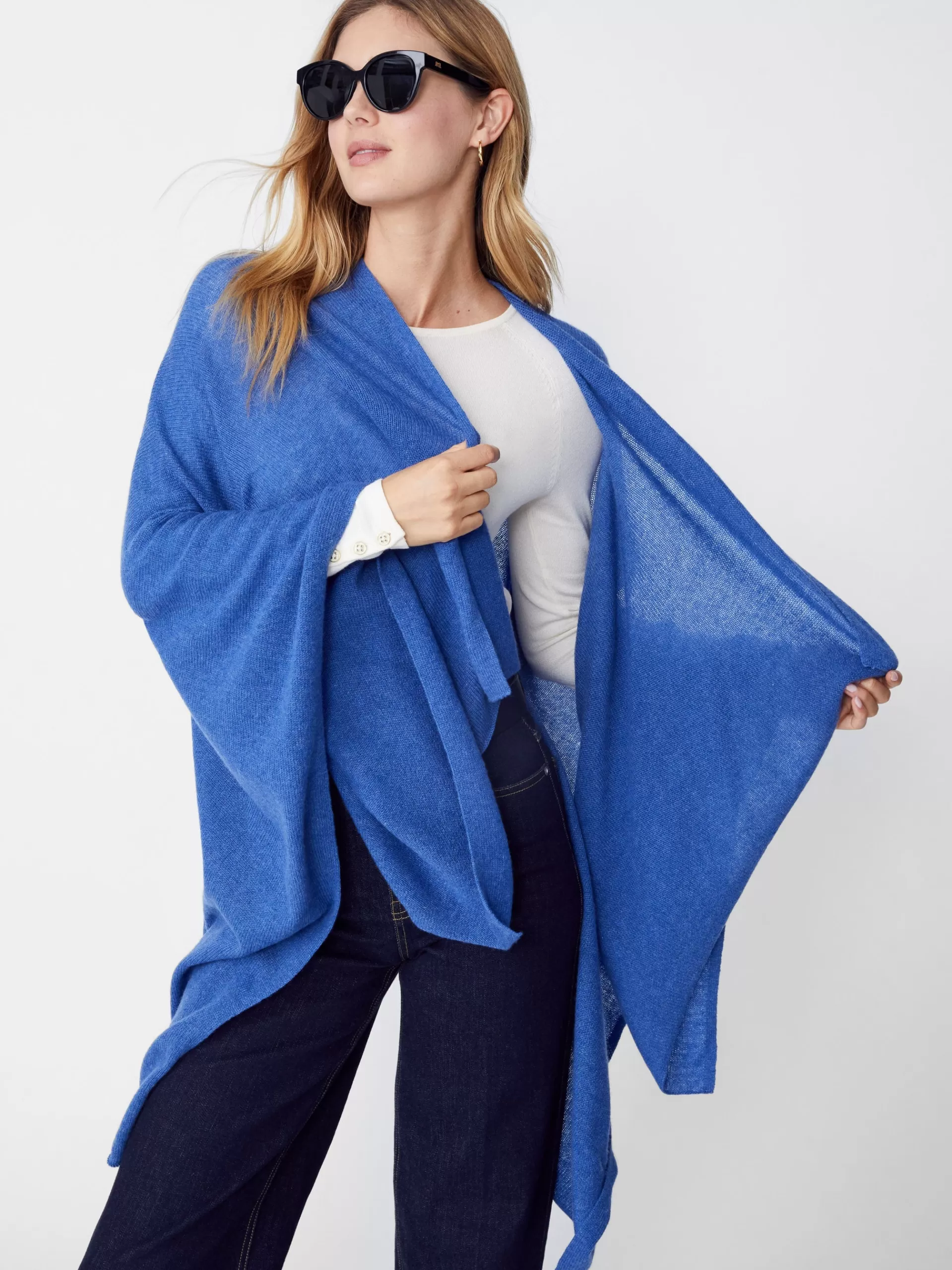 Hot J. McLaughlin Rossi Cashmere Wrap Blue